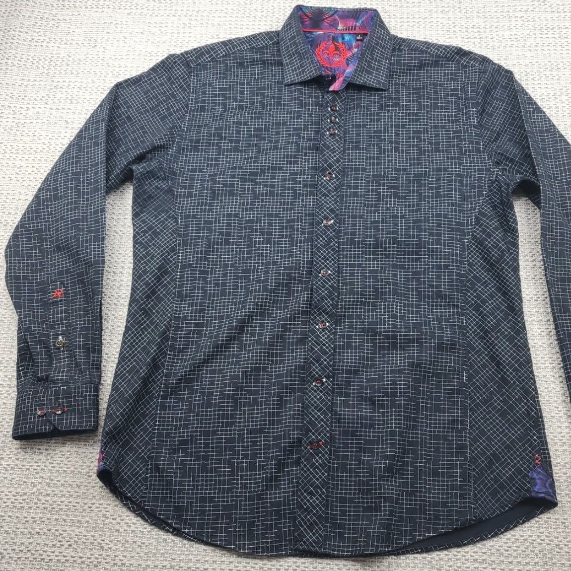 Au Noir VINTAGEAu Noir Roll Flip Cuff Dress Casual Shirt Mens 4 Large Button Up Mercerized Size US S / EU 44-46 / 1 - 3 Thumbnail