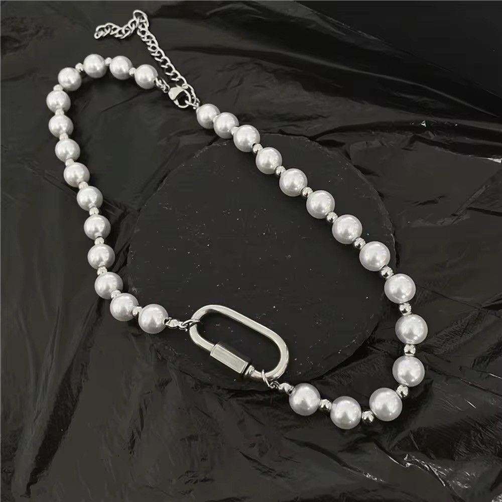 A$AP Rocky × Jewelry × Vintage Carabiner Pearl Stitch Necklace Size ONE SIZE - 2 Thumbnail