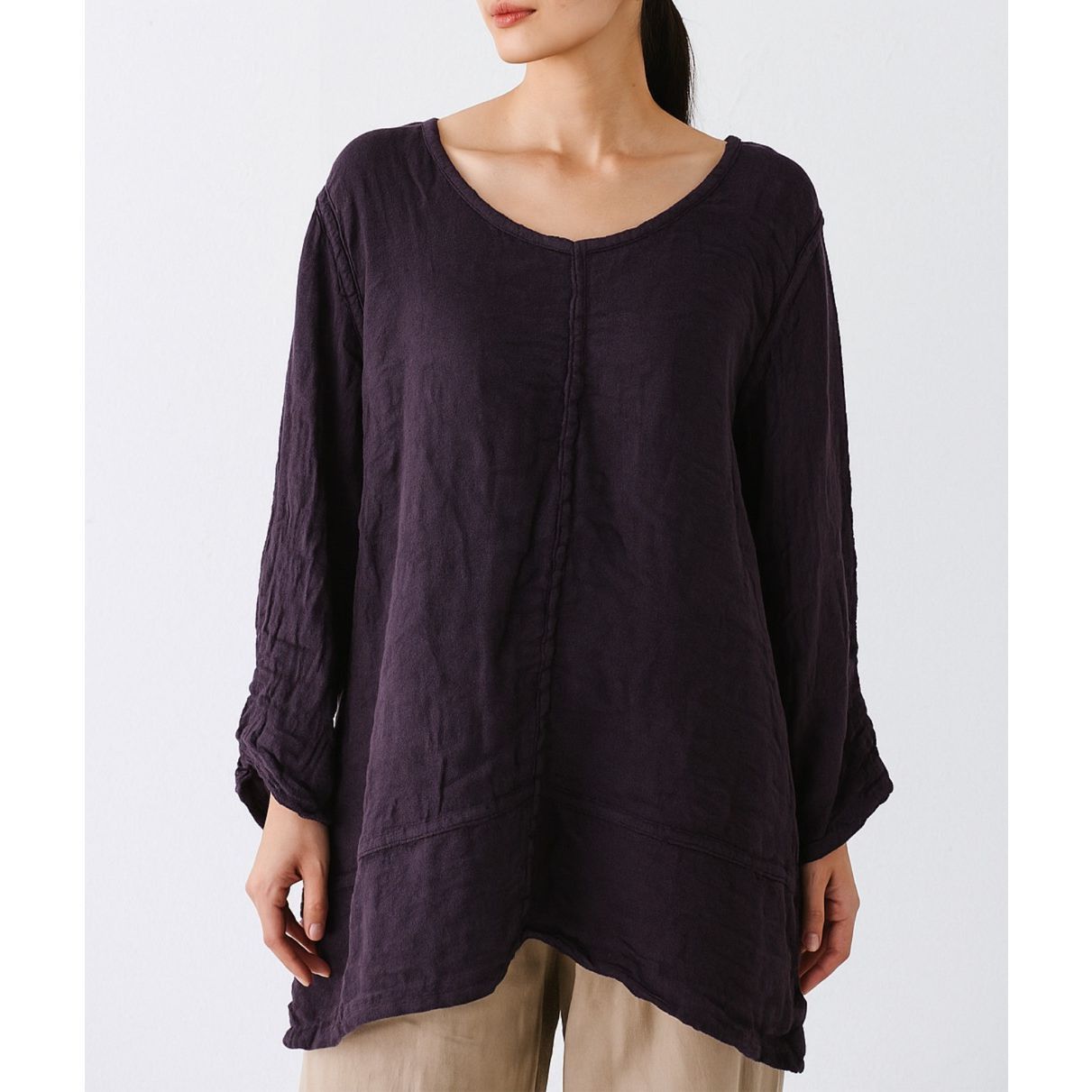 FLAX Flax NWOT relaxed fit linen cotton top tunic purple size med Size M / US 6-8 / IT 42-44 - 1 Thumbnail