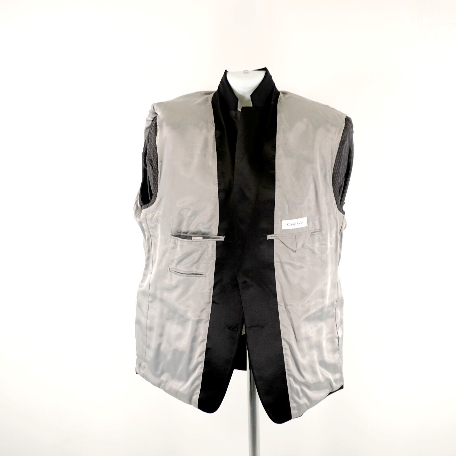 Calvin Klein Calvin Klein Wool Black 2 Felt Button 2 Piece Tuxedo 44R 41/ Size 44R - 16 Thumbnail
