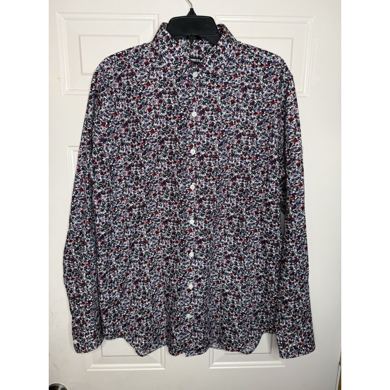 Express Express Button Down Shirt Men’s Large Rosario Floral Print Size US L / EU 52-54 / 3 - 1 Thumbnail