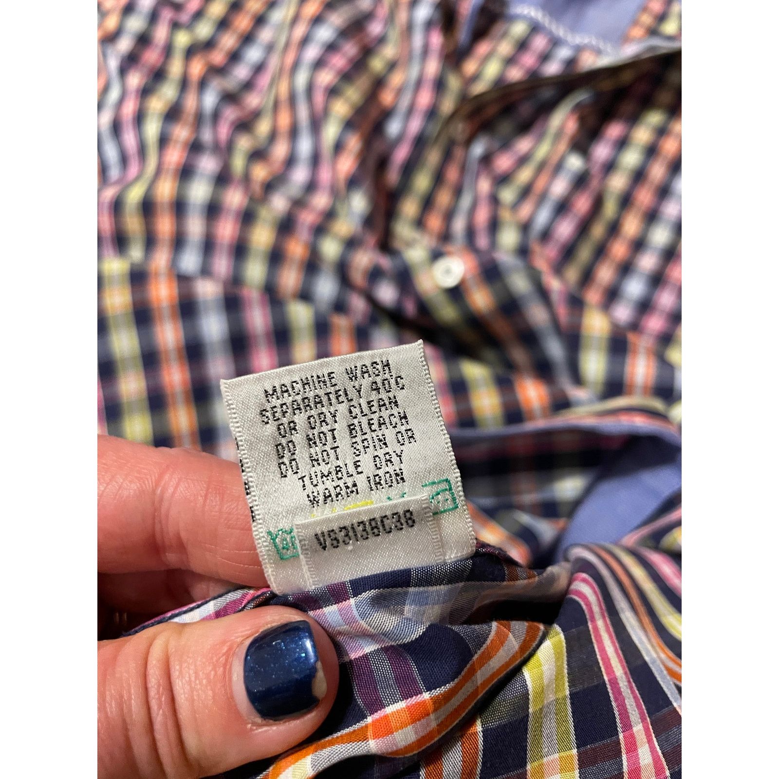 BUGATCHI Bugatchi Classic Fit Short Sleeve Multicolor Gingham Top XL Size US XL / EU 56 / 4 - 12 Thumbnail