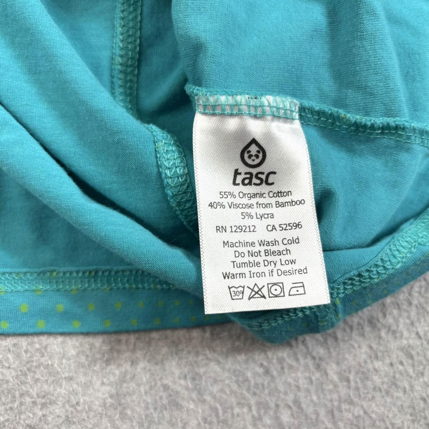 Vintage tasc Performance 1/4 Zip Shirt Women Medium Green Polka Dot Bamboo Athletic Hike Size M / US 6-8 / IT 42-44 - 4 Thumbnail