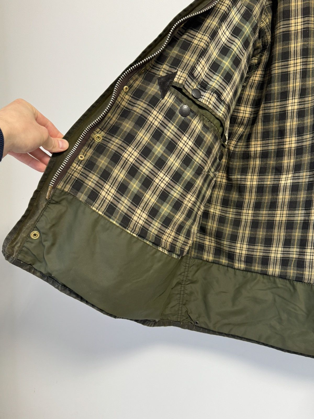 Barbour Vintage Barbour Border Waxed Cotton Mens Jacket Coat Size US XL / EU 56 / 4 - 16 Thumbnail