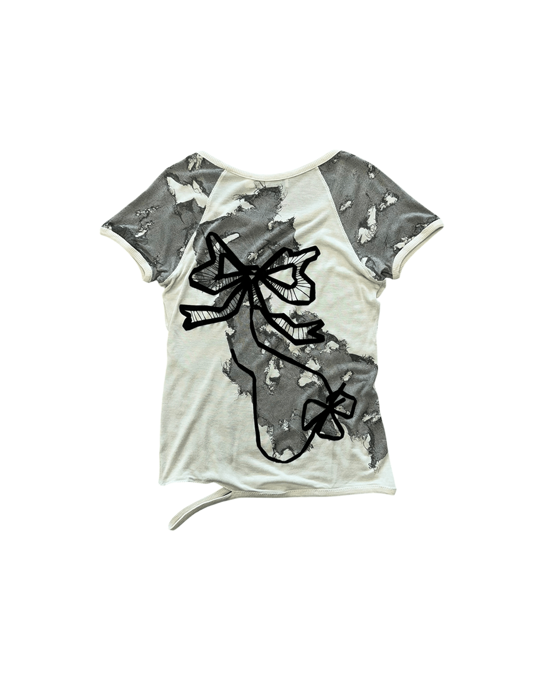 Dior Christian Dior by Galliano AW06 Lace Printed Cut Out T-shirt Size XS / US 0-2 / IT 36-38 - 5 Thumbnail