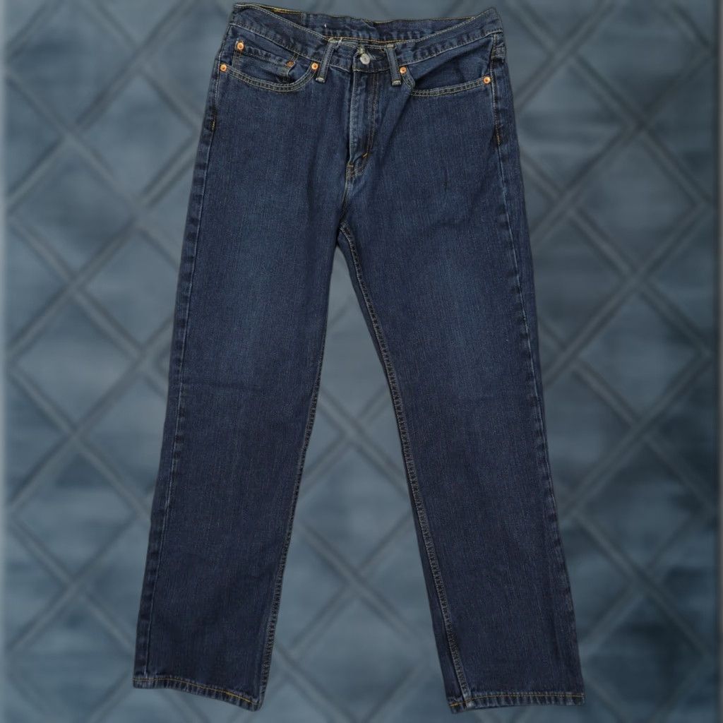 Levi's Levi's 514 Jeans Men 32x31 Blue Regular Straight Dark Wash 5-Pocket Logo Zipper Button Denim Cotton Blend Ancient Vintage Style? Size US 32 / EU 48 - 1 Thumbnail