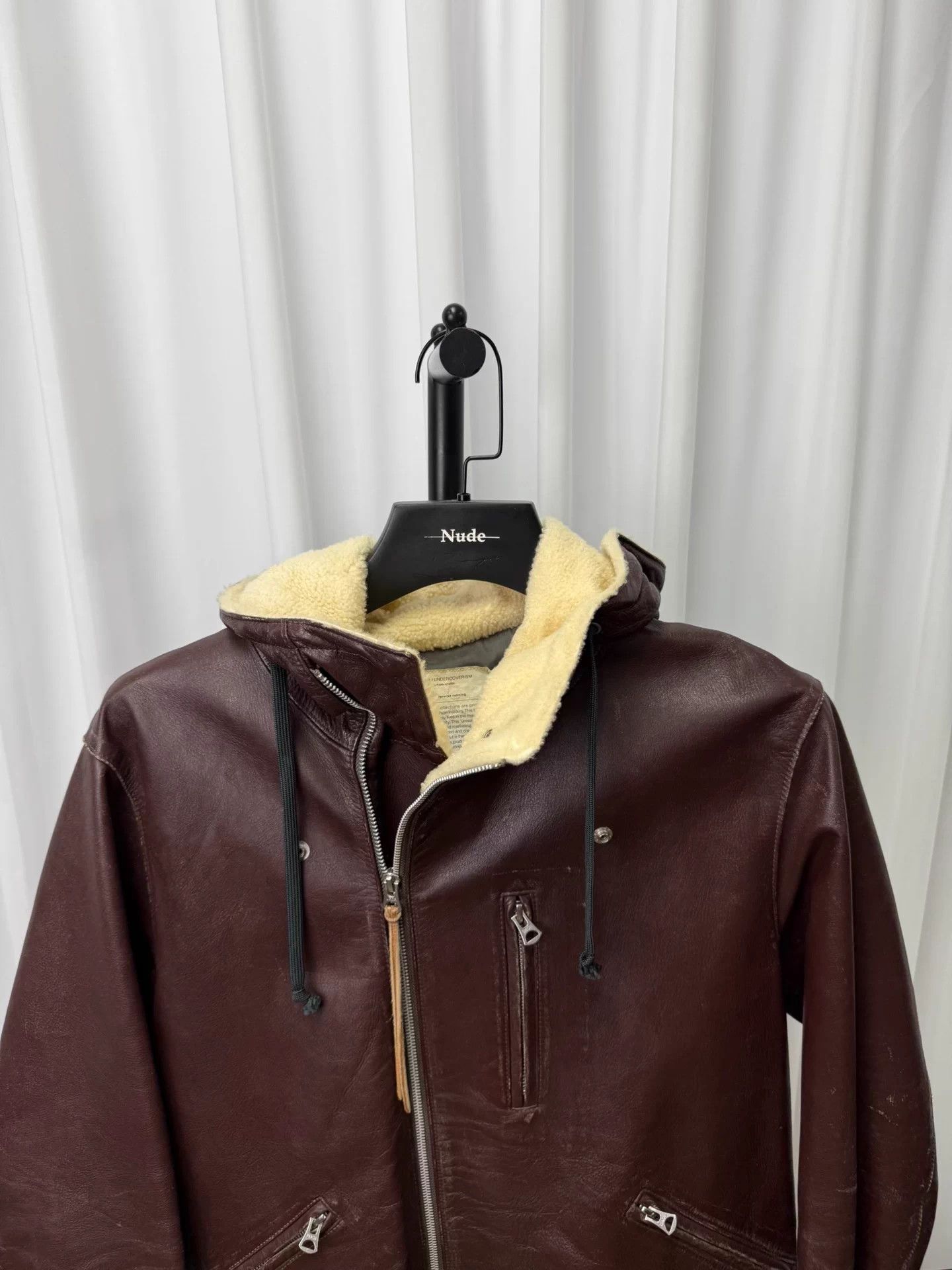Undercover UNDERCOVER 10AW Diagonal Zipper Leather Jacket Size US L / EU 52-54 / 3 - 6 Thumbnail