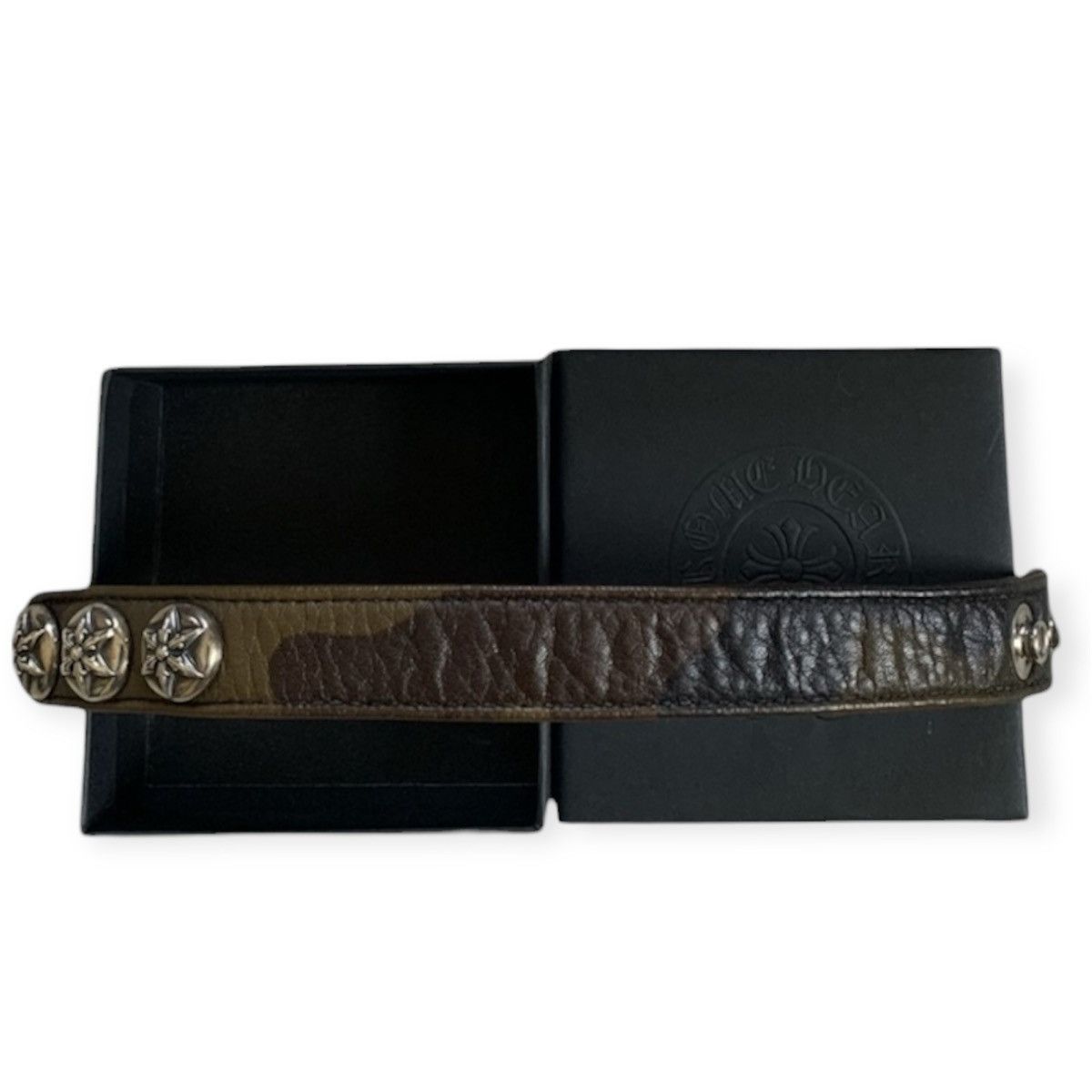 Chrome Hearts Chrome Hearts Adjustable Camo Leather Silver Snap Bracelet Size ONE SIZE - 7 Thumbnail