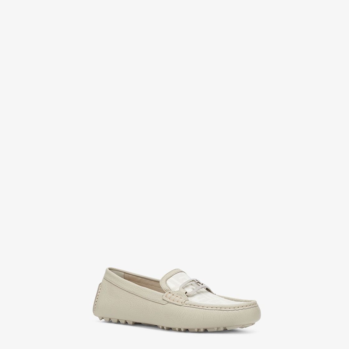 Fendi o1s1wg111025 Fendi O'Lock Driving Shoes in Beige/White Size US 7 / EU 40 - 6 Thumbnail
