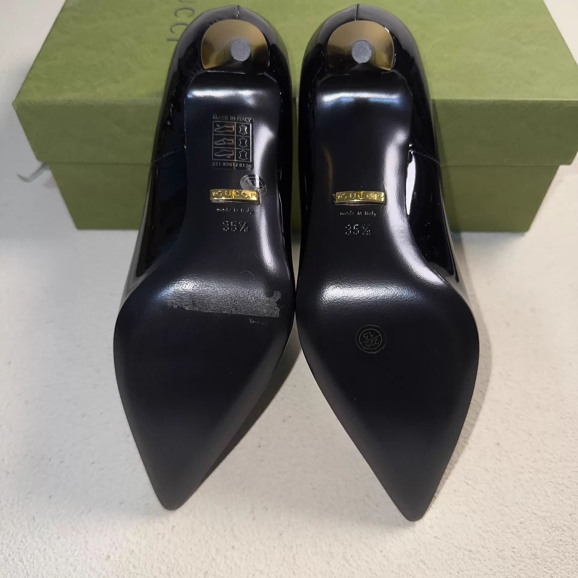 Gucci GUCCI Horsebit 120 Women's Black High Heels 35.5 Size US 5 / IT 35 - 4 Thumbnail