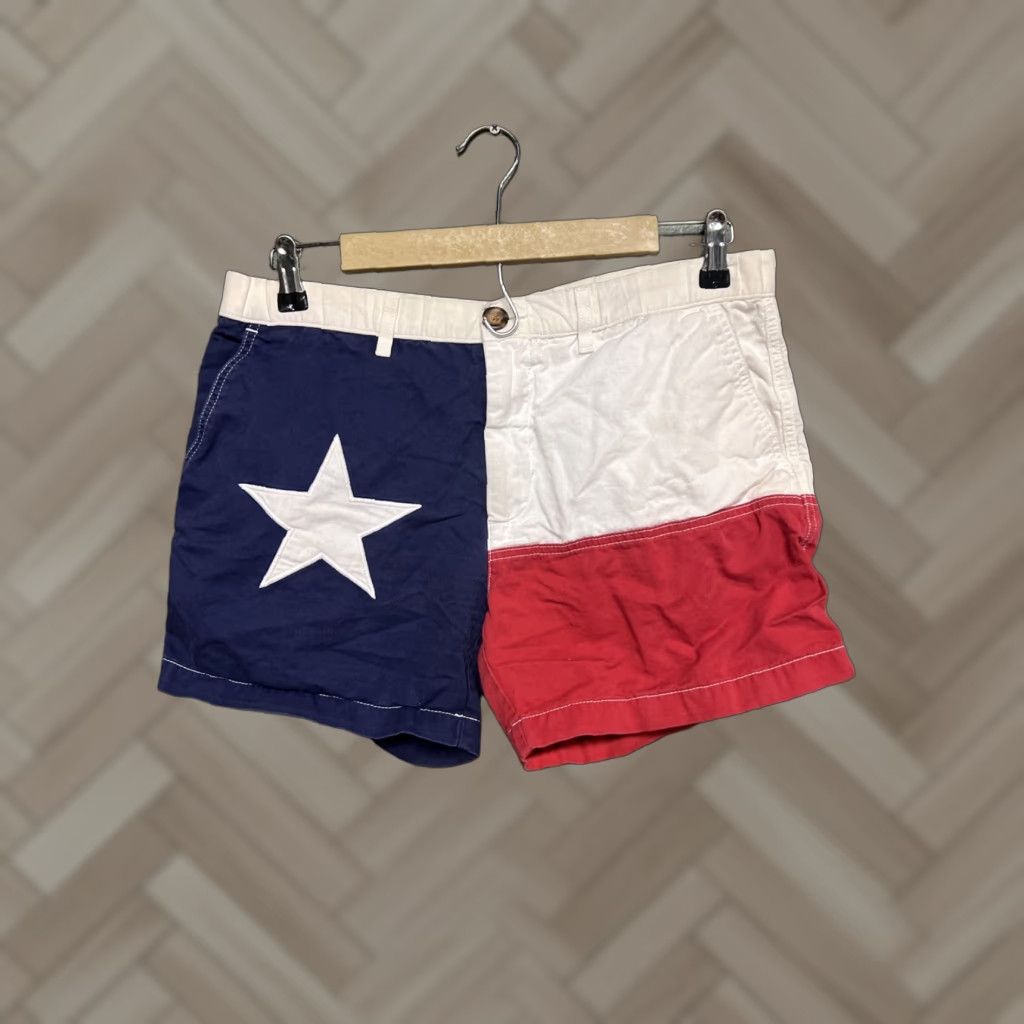 Chubbies CHUBBIES Tear-Away Shorts TEXAS Collection Lone Star Patriotic Beach Red Mens S Size US 29 - 1 Thumbnail