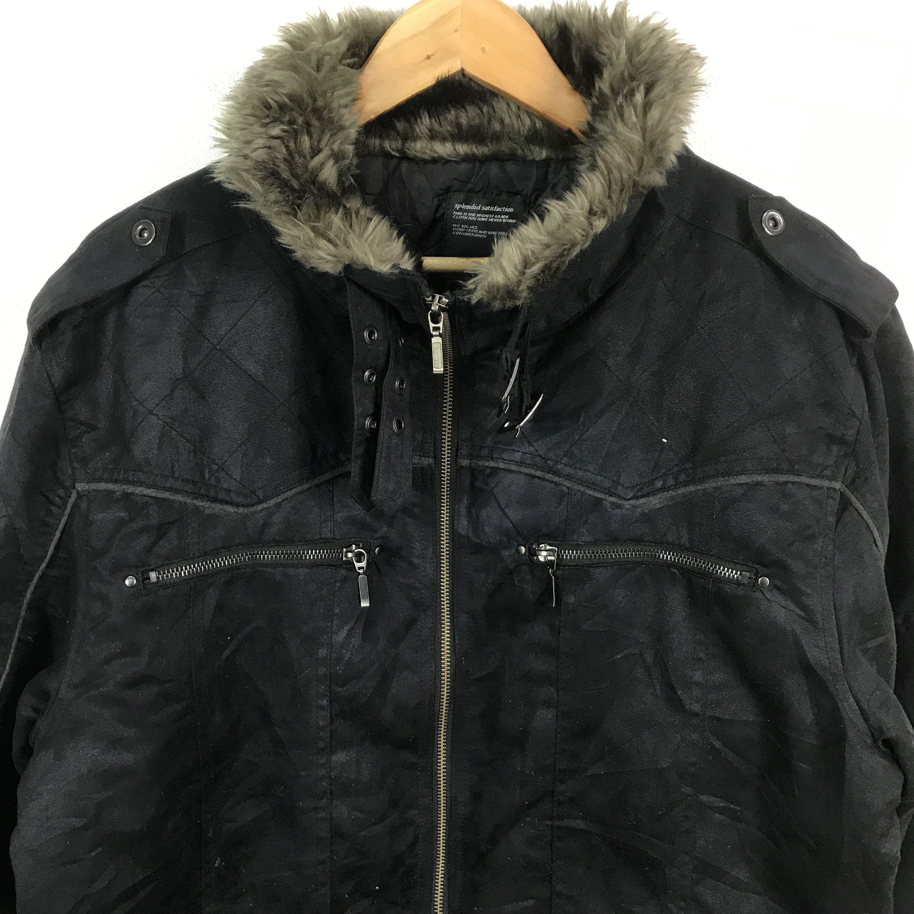 Designer × Japanese Brand Fur collar splendid brand Japan styles zipper jacket Size US L / EU 52-54 / 3 - 3 Thumbnail