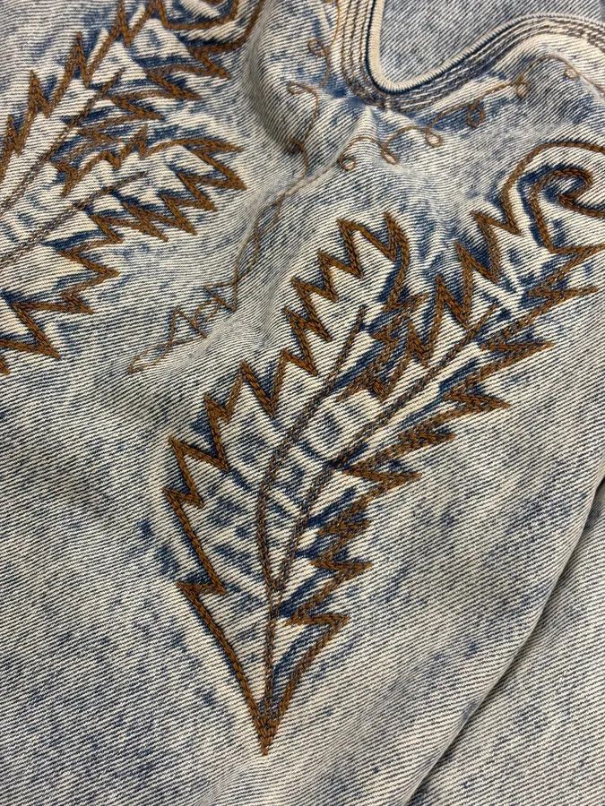Y/Project Y/Project Light Blue Denim Embroidered Cowboy Jeans Size US 32 / EU 48 - 8 Thumbnail