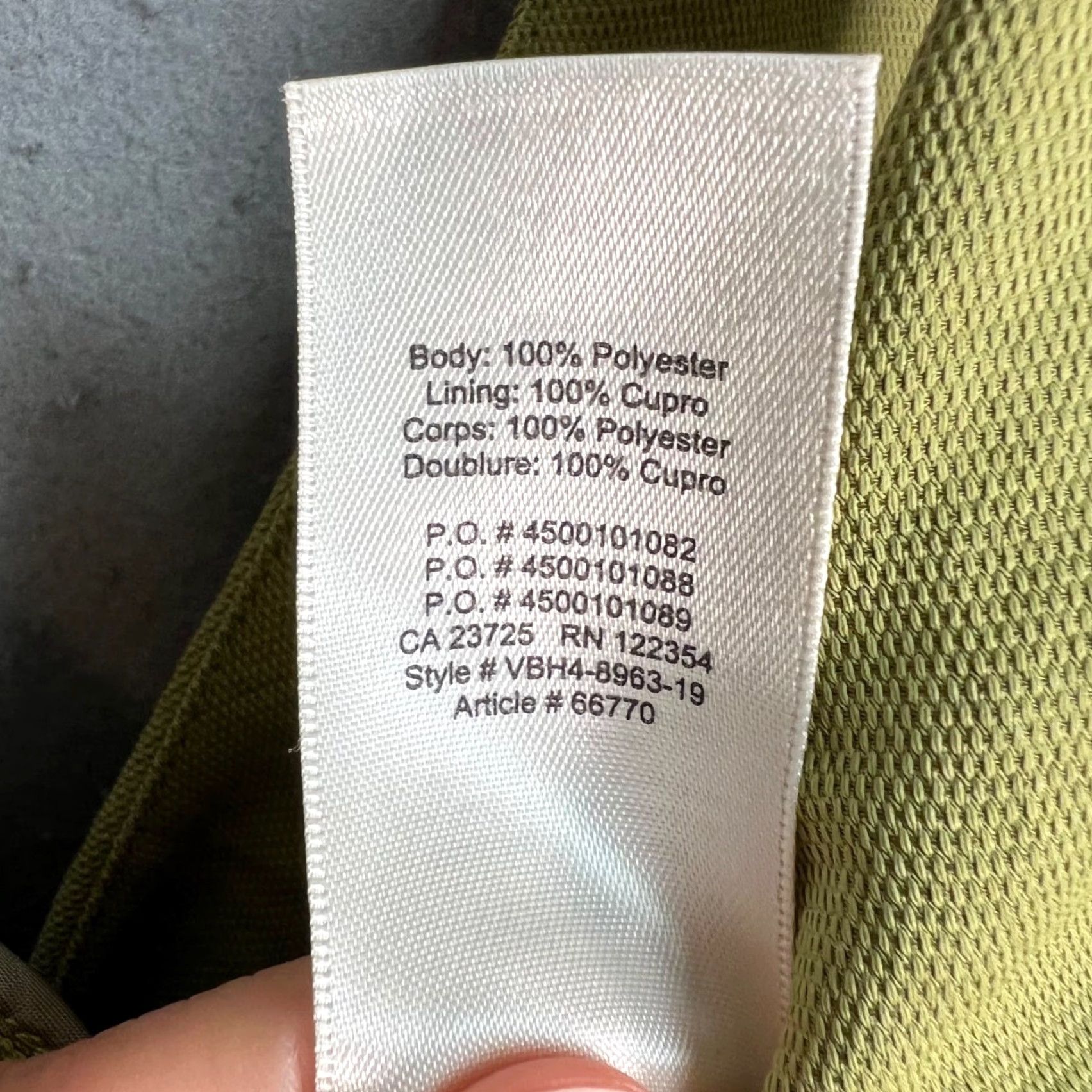 Vintage Wilfred Womens Jumpsuit - Green Sleeveless V-Neck Tie Back - Size 2 - Adult Women - Polyester - Regular - Vintage/Mustard Potential? Size 26" / US 2 / IT 38 - 4 Thumbnail