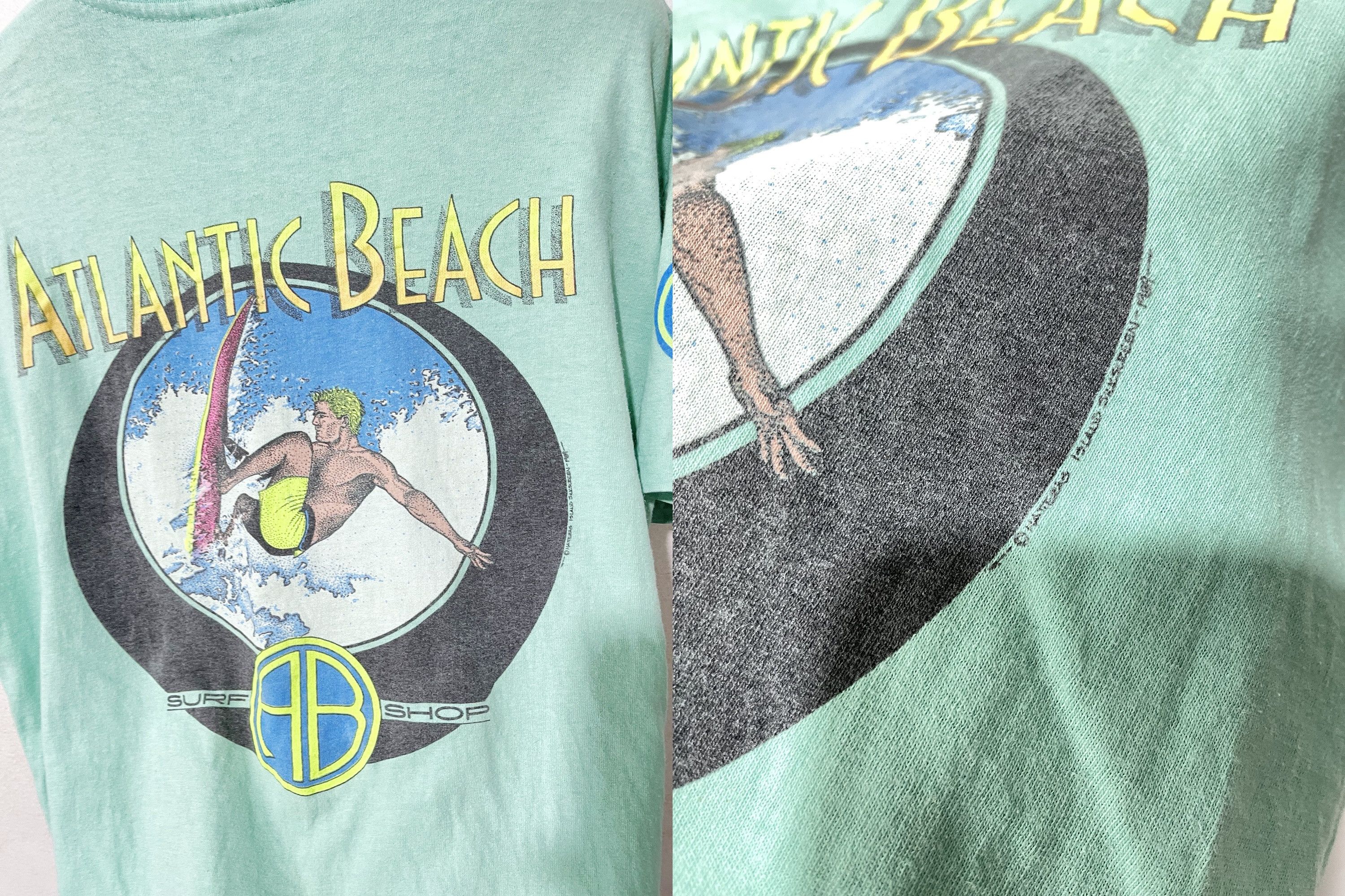 Vintage Vintage 80s Atlantic Beach Surf Shop Shirt Size US L / EU 52-54 / 3 - 2 Thumbnail