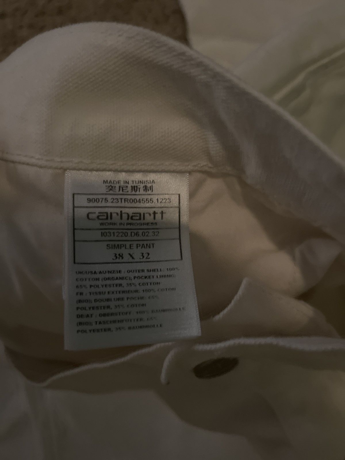 Carhartt Wip Carhartt WIP White Canvas Work Pants Size US 38 / EU 54 - 7 Thumbnail