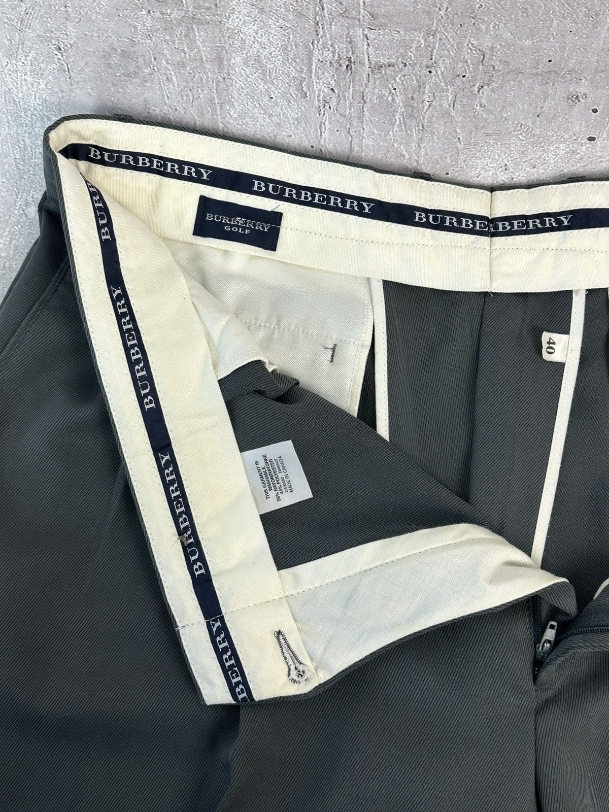 Burberry Vintage Burberry Golf Straight Green-Grey Rayon Chino Pants Size US 38 / EU 54 - 7 Thumbnail