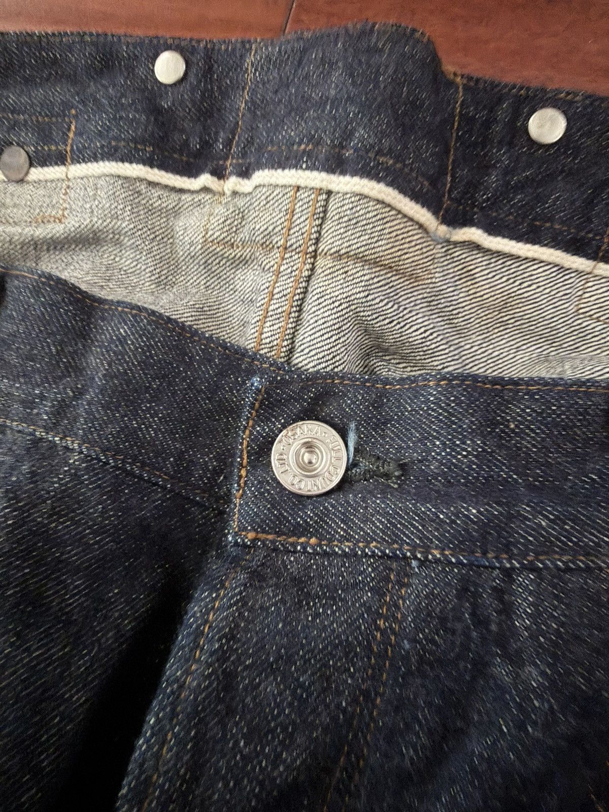 Full Count & Co. Fullcount 1373 Cinch Back Denim Jeans One Wash Size US 34 / EU 50 - 3 Thumbnail