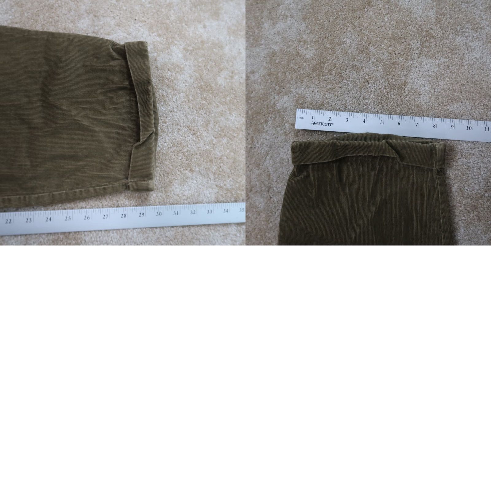 Dockers VINTAGE Dockers Khaki Pants Men 36x30 Corduroy Classic Straight Fit Pleated 5-Pocket Beige Brown MENS Size US 36 / EU 52 - 9 Thumbnail