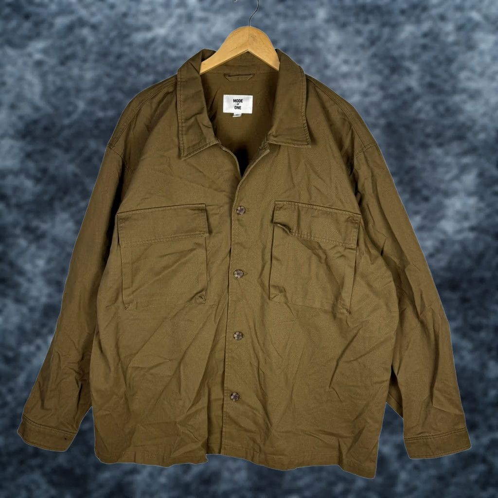 Vintage Mode of One Brown Cotton Button Up Shirt Jacket XXL Mens Size US XXL / EU 58 / 5 - 1 Thumbnail
