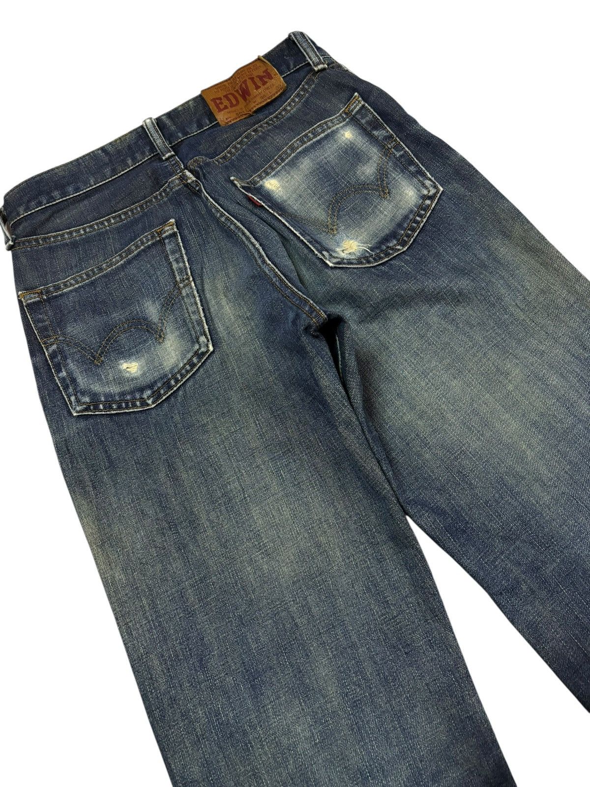 Edwin Vtg Edwin Japan 503 Distressed Jeans Size US 28 / EU 44 - 6 Thumbnail
