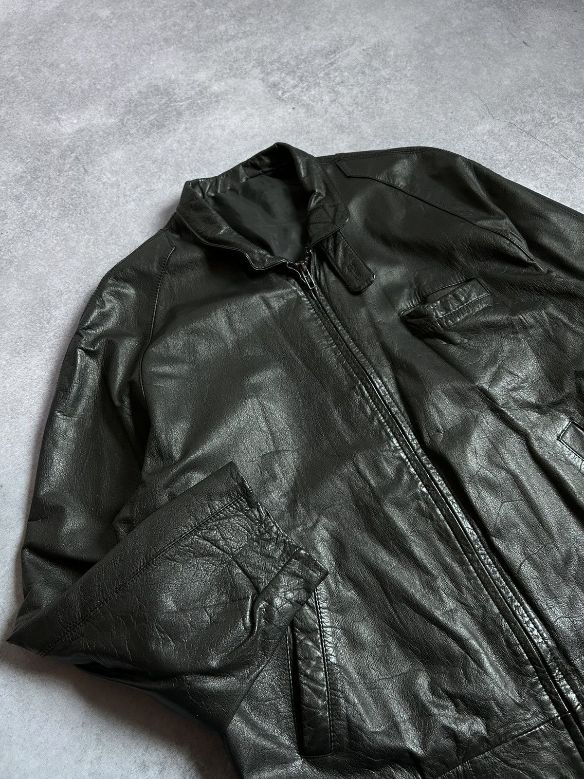 Vintage Vintage Leather Jacket Italy Designer Echtes leder leather Size US M / EU 48-50 / 2 - 5 Thumbnail