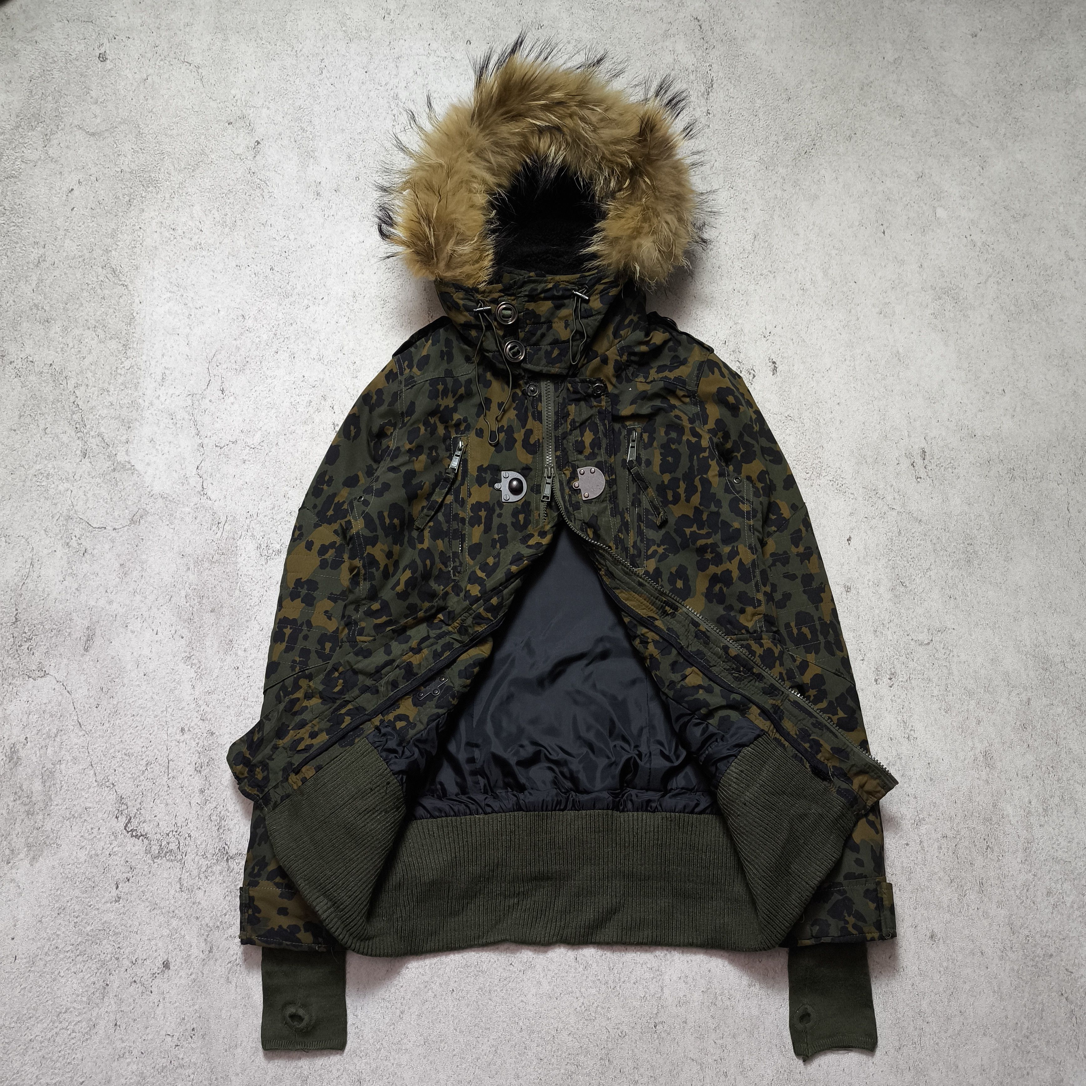 Le Grande Bleu (L.G.B.) SLY Camouflage Fur Racoon Jacket Size US M / EU 48-50 / 2 - 2 Thumbnail