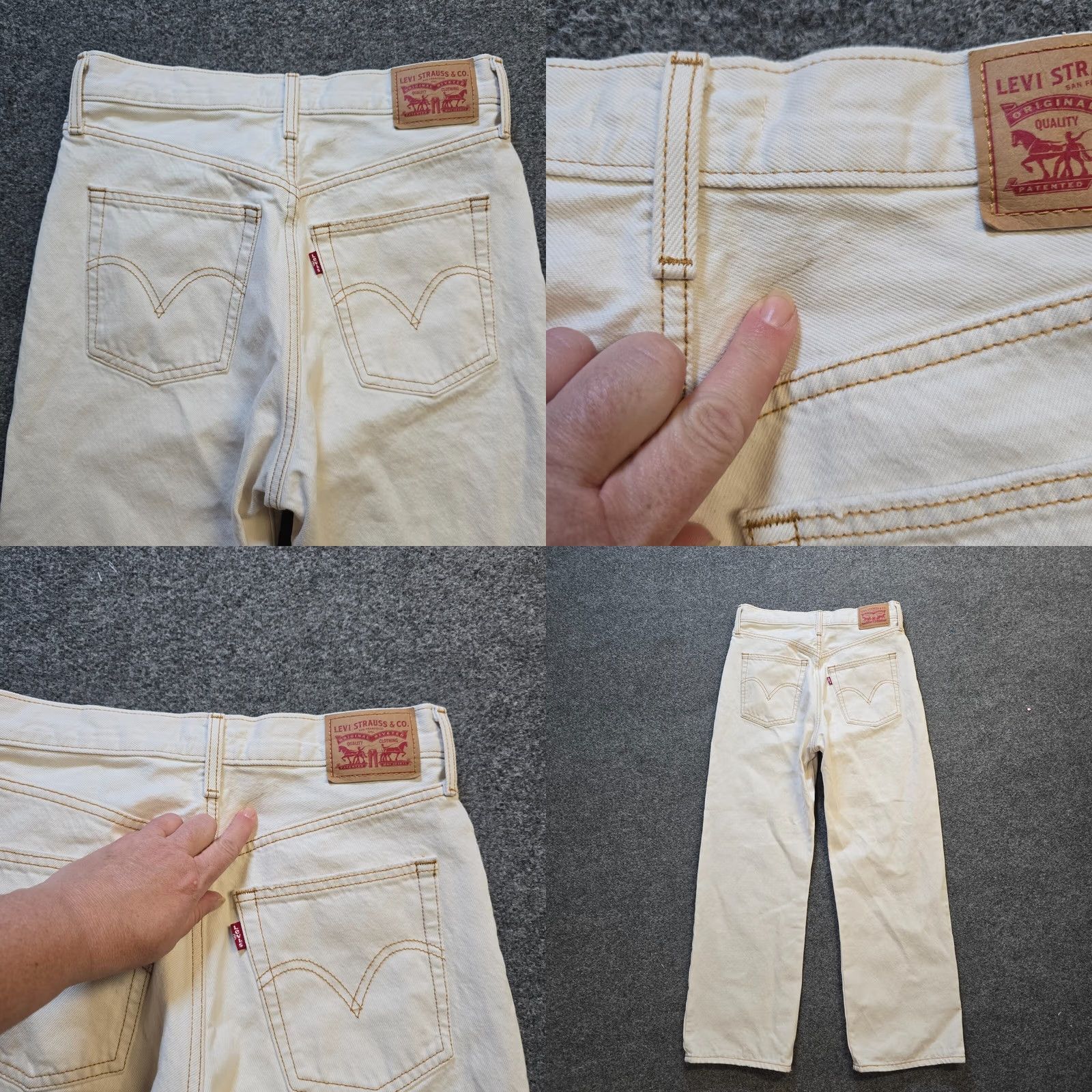 Levi's Levi's Jeans Womens Size 28 White Ribcage Straight Ankle Button Fly Casual 90s Retro Womens Size 30" / US 8 / IT 44 - 9 Thumbnail