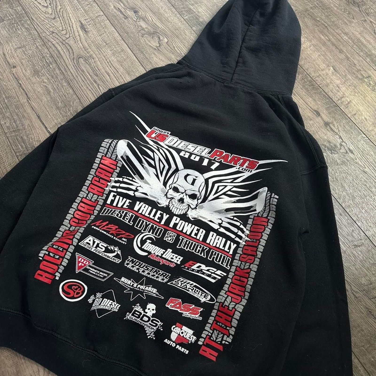 Vintage Epic Y2K Grunge Skull Emo Biker BMX Hoodie Sweatshirt Size US M / EU 48-50 / 2 - 5 Thumbnail
