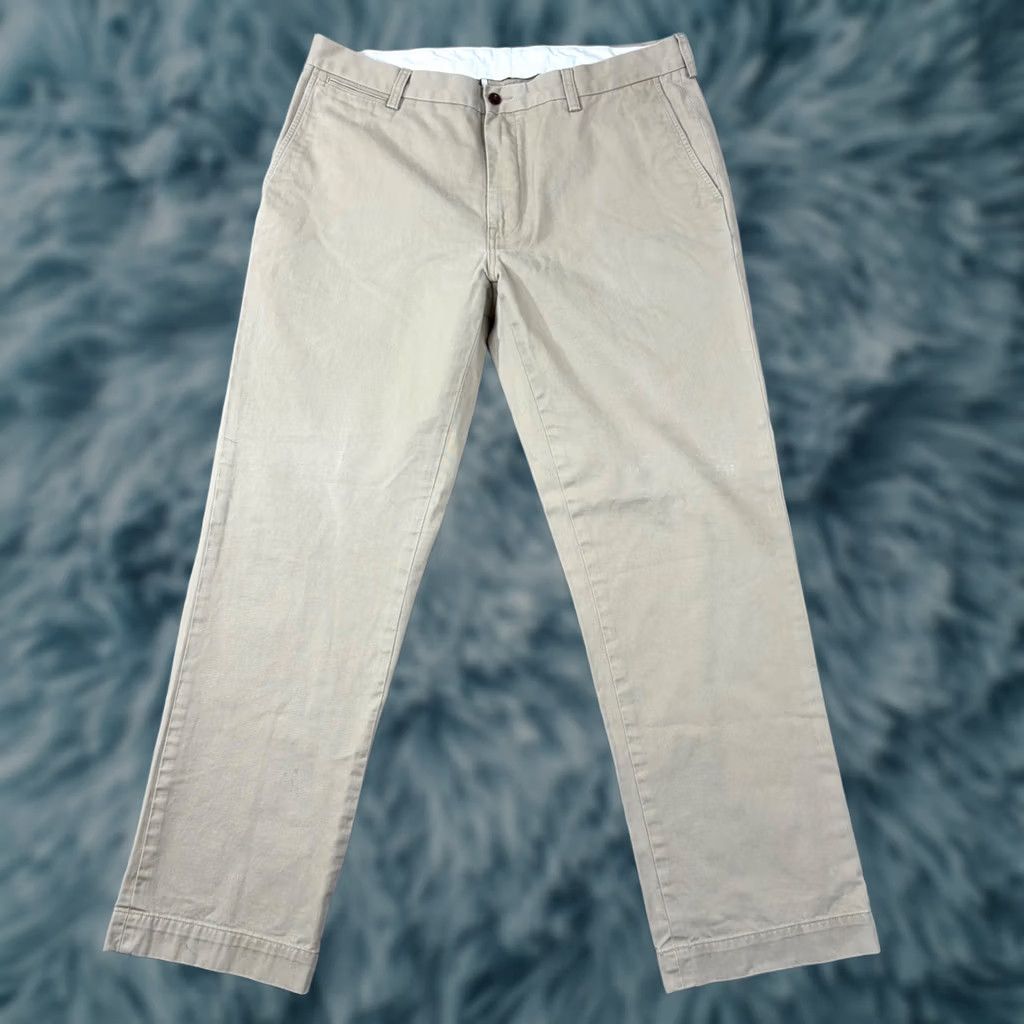 Polo Ralph Lauren Polo Ralph Lauren Suffield Pant Mens 36x32 Tan Khaki Chino Trousers Beige Cotton Slim Straight Pants Size US M / EU 48-50 / 2 - 1 Thumbnail