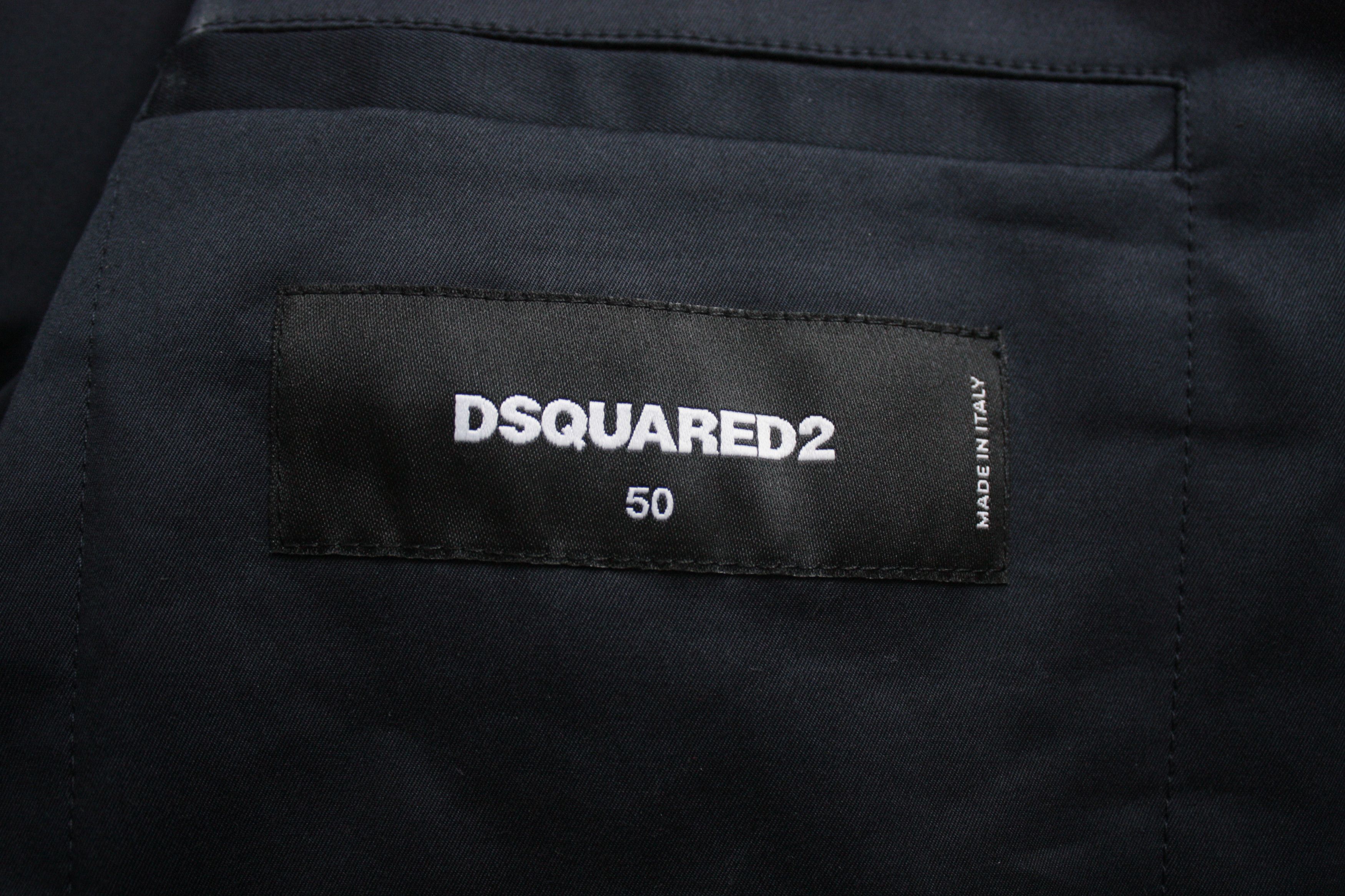 Dsquared2 Dsquared2 Navy Casual Formal Blazer Men's 50 Made In Italy Size 48R - 4 Thumbnail
