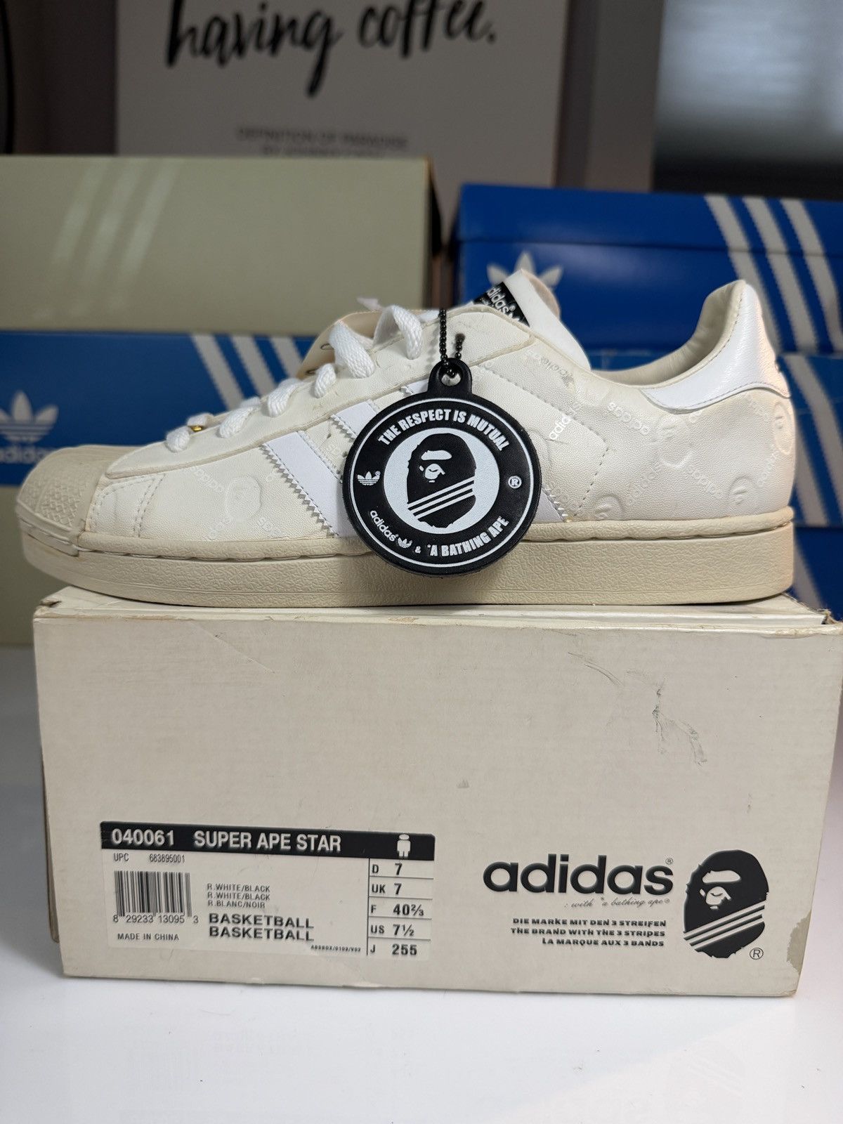 adidas gazelle silver green womens Adidas x BAPE Unisex Superstar Vintage White / Black Low Top Sneakers