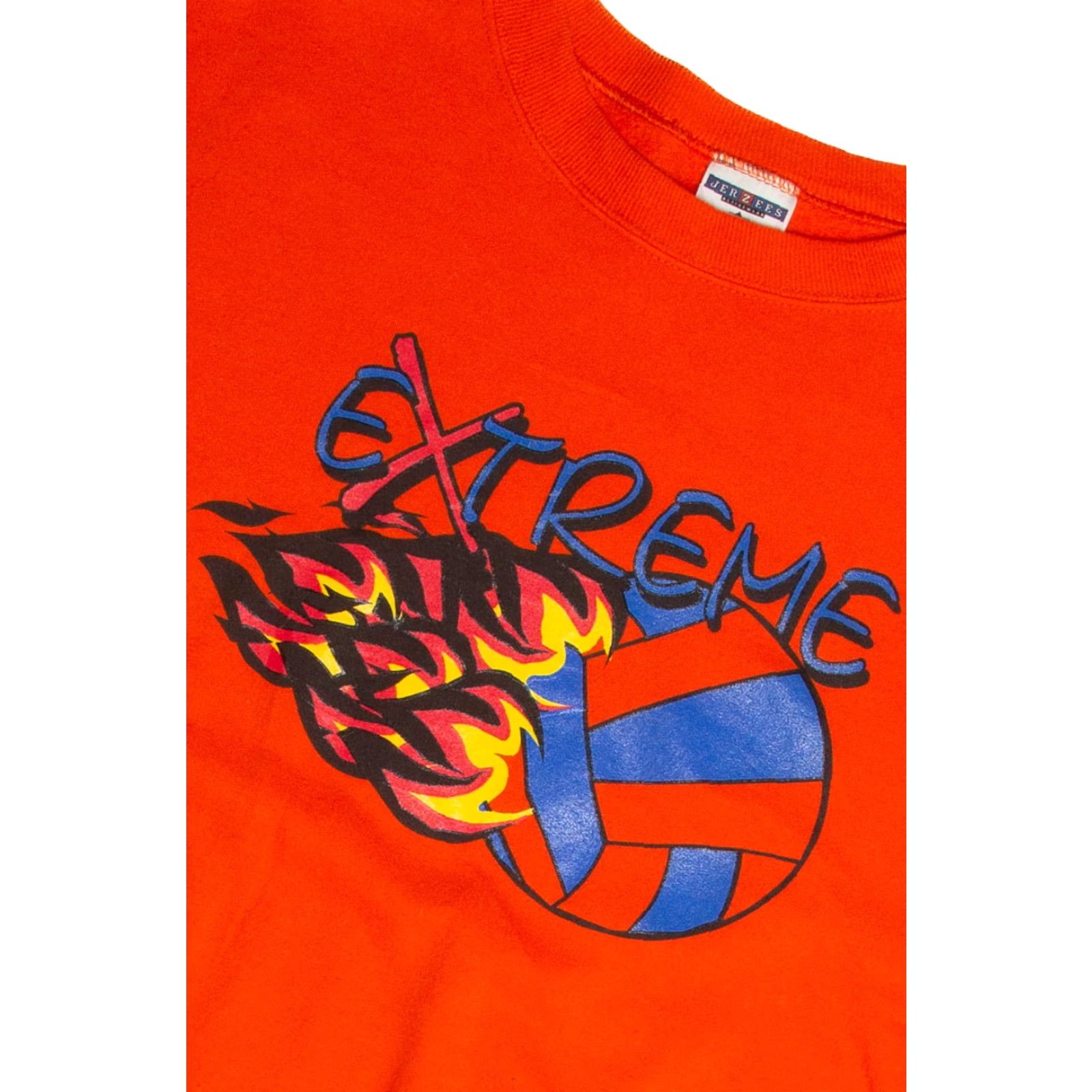 X-LARGE VINTAGE Extreme Volleyball Sweatshirt XX-Large Orange Retro Sportswear Size US XXL / EU 58 / 5 - 2 Thumbnail