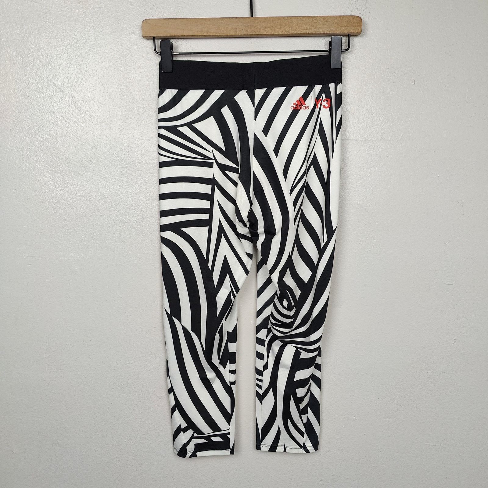 Other Adidas Roland Garros Y-3 Leggings Womens Small Zebra Print Size 27" / US 4 / IT 40 - 6 Thumbnail