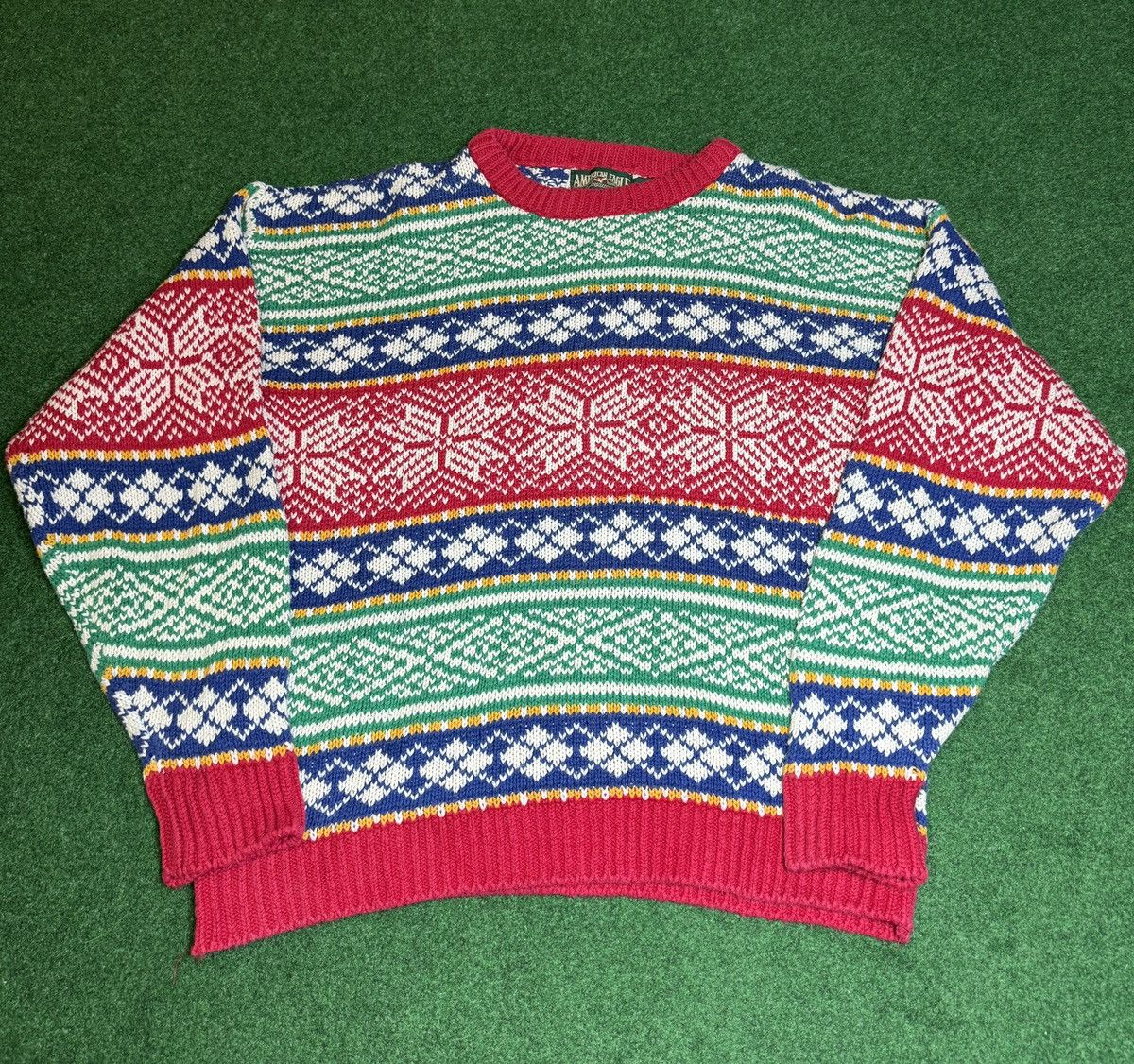 American Eagle Outfitters × Vintage Vintage 90s American Eagle Holiday Winter Christmas Sweater Size US M / EU 48-50 / 2 - 1 Thumbnail