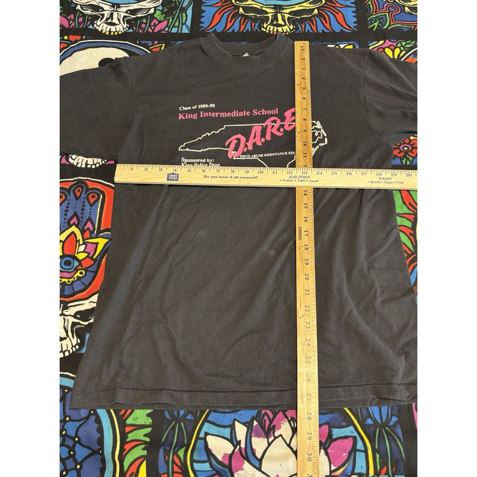 Vintage 90s Dare To Resist Drugs DARE Graphic T Single Stitch Black Size US XL / EU 56 / 4 - 6 Thumbnail