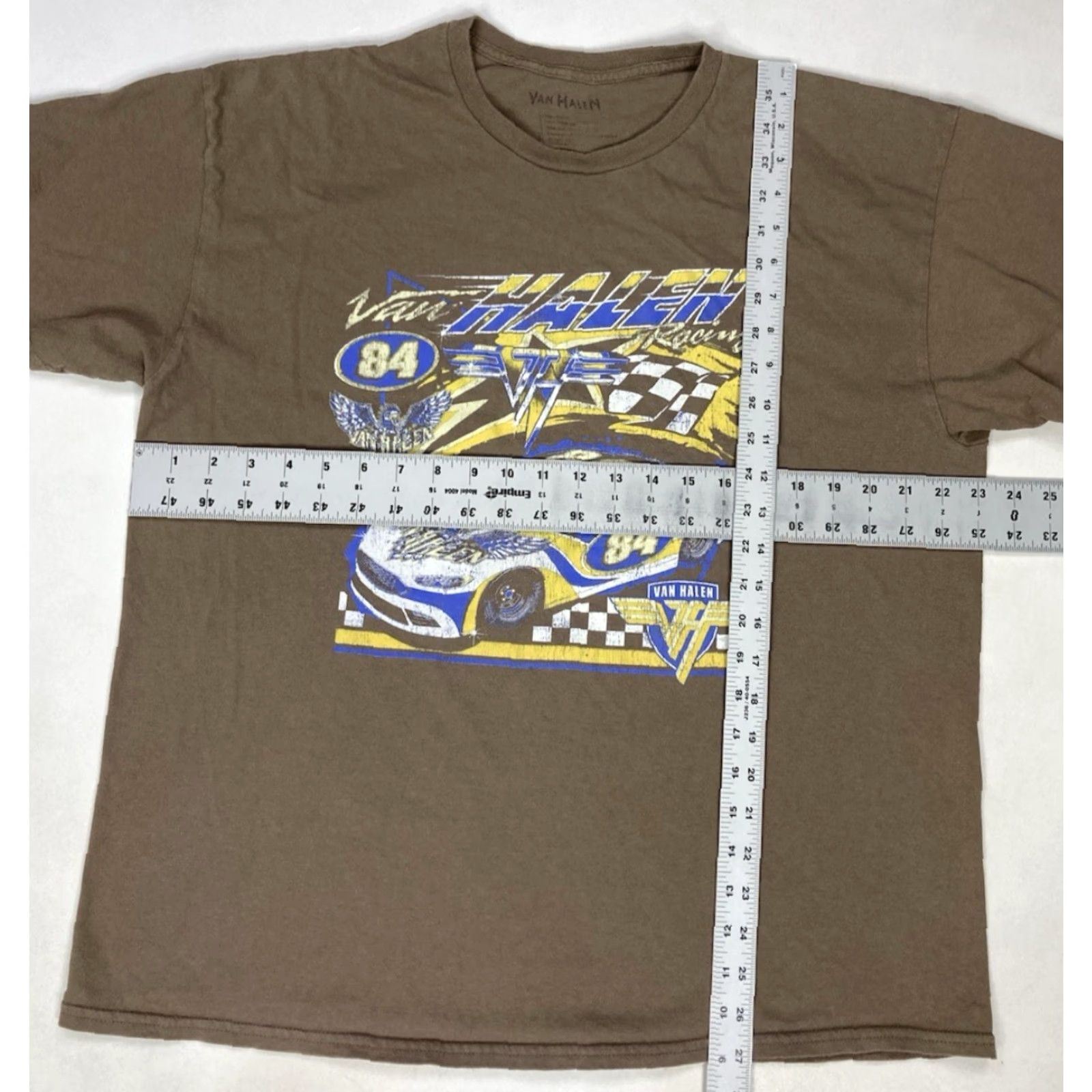 Vintage VINTAGE Van Halen T-Shirt Men XL Graphic Print Short Sleeve Music Shirts Beige Brown Crew Neck Logo Brand T-Shirt Mens Size US XL / EU 56 / 4 - 5 Thumbnail