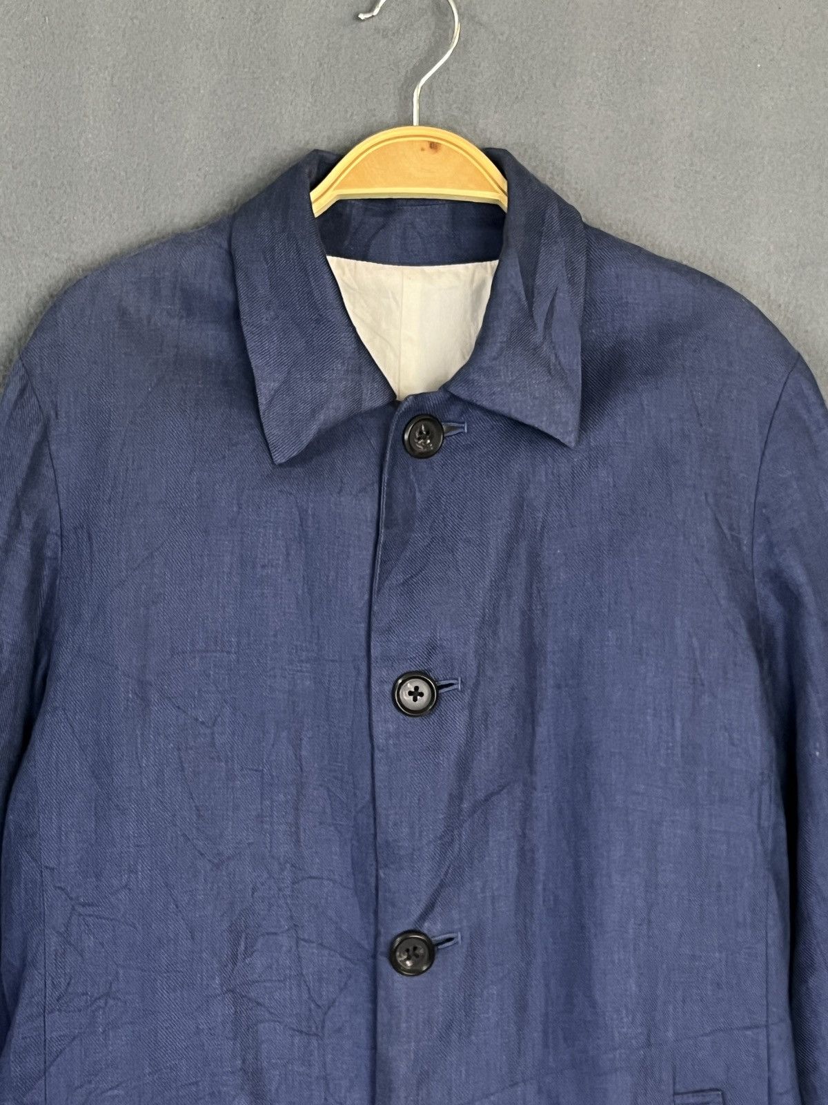 Japanese Brand × STUDIOUS Studious Hemp Blue Blazer Made in Japan Size S / US 4 / IT 40 - 3 Thumbnail