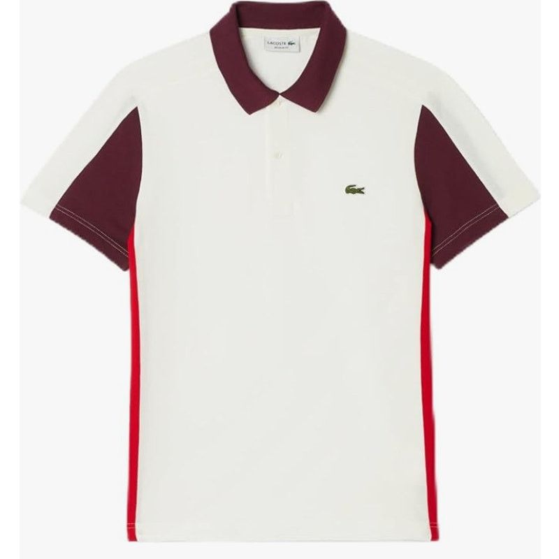 Lacoste Lacoste Men's Regular Fit Short Sleeve Polo Flour/Red XXL Size US XXL / EU 58 / 5 - 1 Thumbnail