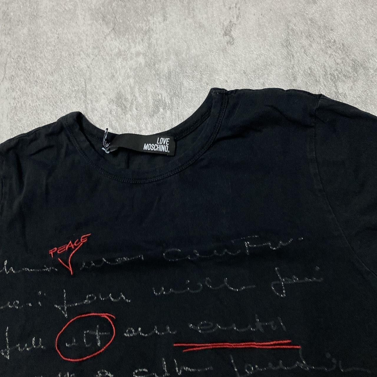 Other Black Moschino Love Peace T-shirt #MoschinoLovePeace Size S / US 4 / IT 40 - 2 Thumbnail