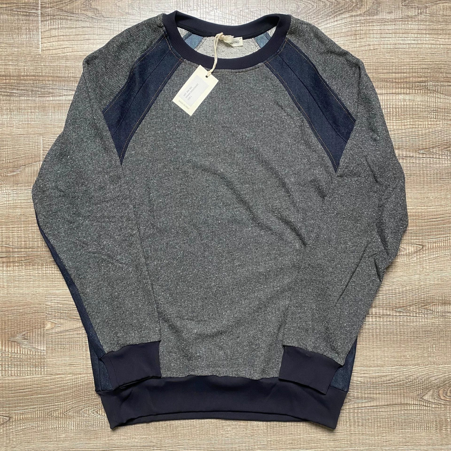 Helas Hellequino Denim Patchwork Vintage Sweatshirt Size US XS / EU 42 / 0 - 1 Thumbnail