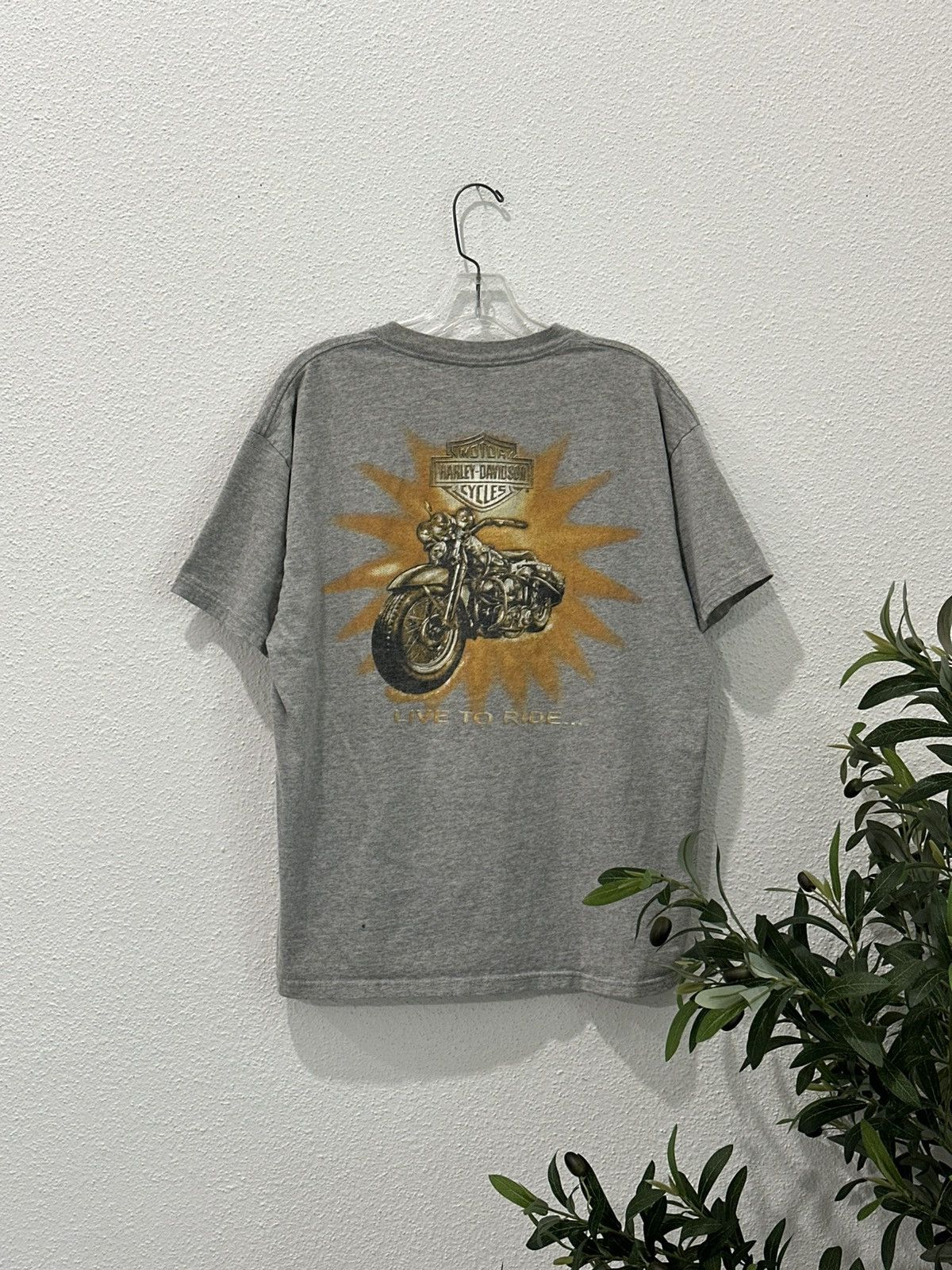 Harley Davidson Vintage Y2K Harley Davidson Live To Ride Motorcycle Graphic Size US L / EU 52-54 / 3 - 1 Thumbnail