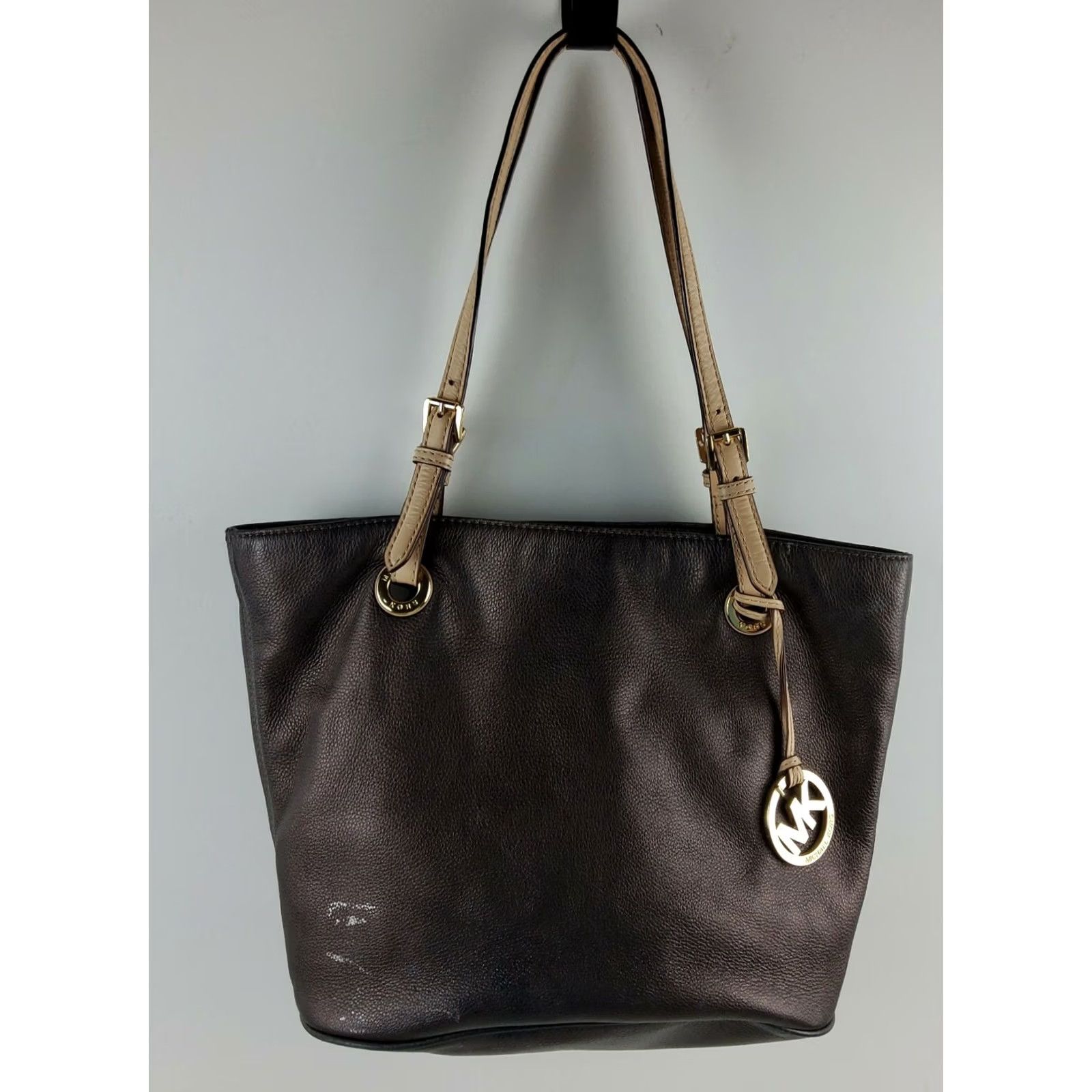 Michael Kors Michael Kors Metallic Bronze Leather Tote Shoulder Handbag Purse Tote Bag Size ONE SIZE - 2 Thumbnail