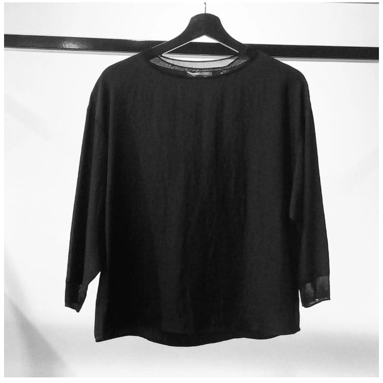 Vince Vince Rib Trim Boat Neck Long Sleeve Top Japanese Fabric Bla Size M / US 6-8 / IT 42-44 - 12 Thumbnail