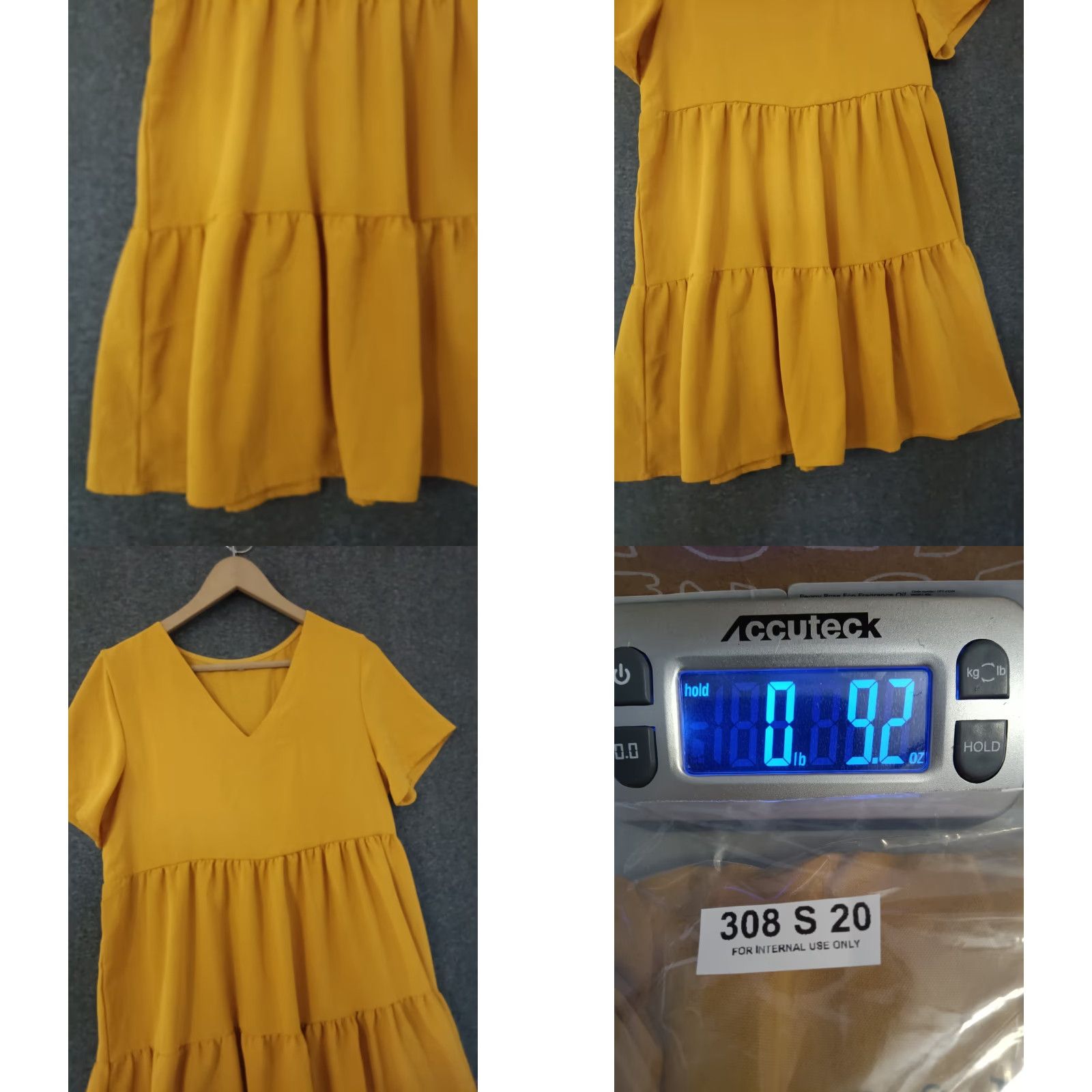 Vintage VINTAGE Solid Mustard Yellow Women’s V-Neck Ariel Tiered M Dress Dress Vintage Size M / US 6-8 / IT 42-44 - 8 Thumbnail