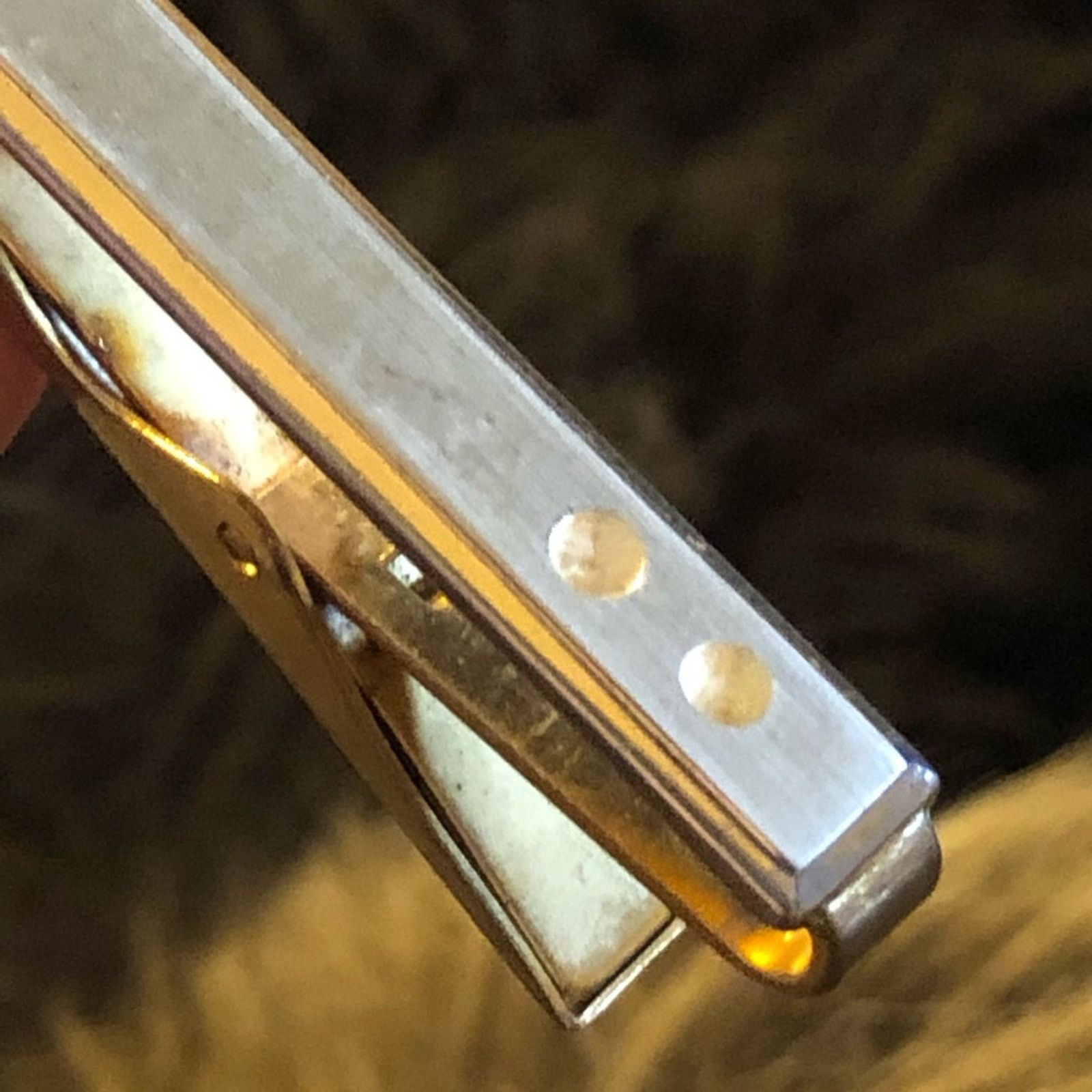 Vintage Men’s mid century brushed gold tone tie clip bar Size ONE SIZE - 7 Thumbnail