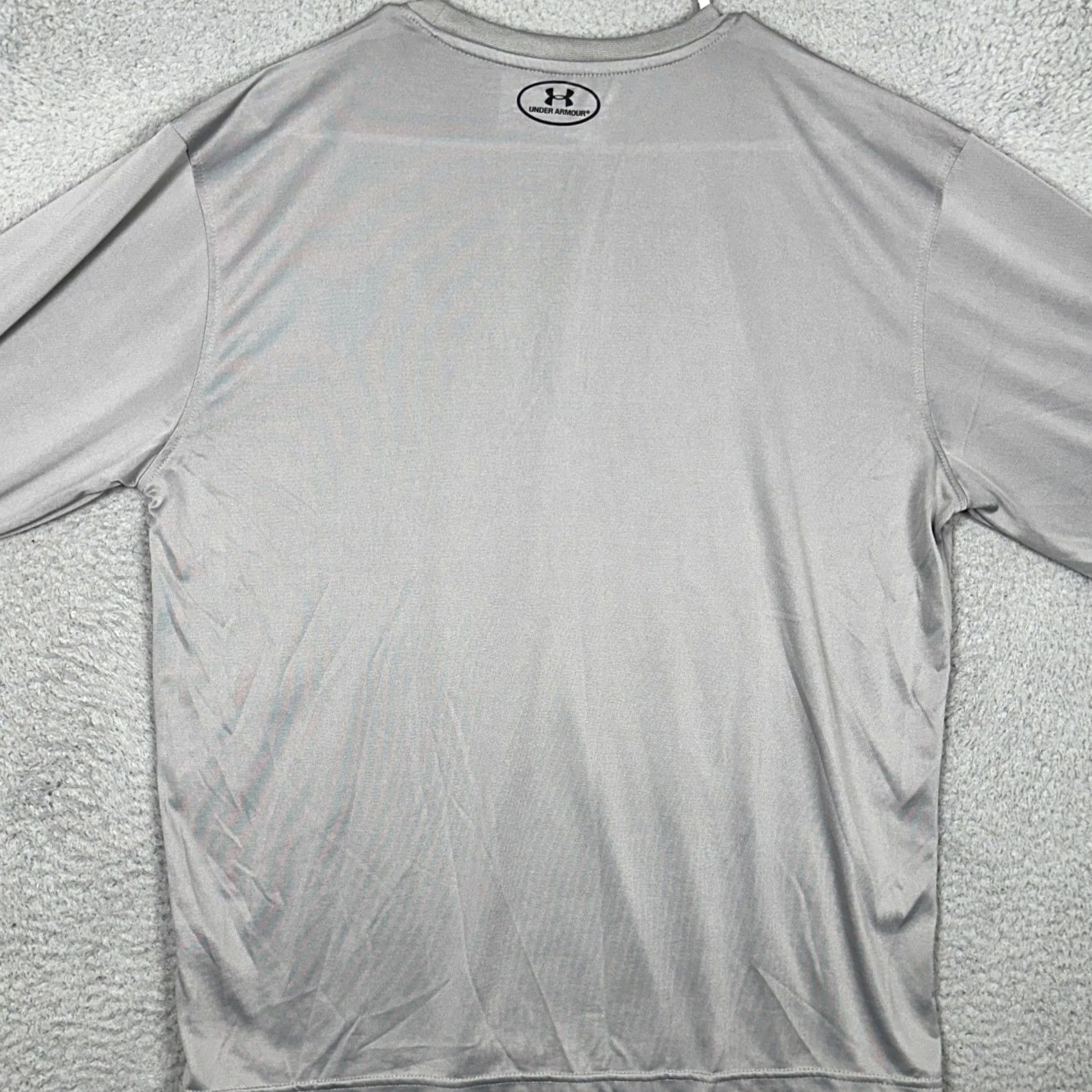 Under Armour Under Armour Shirt Mens XL Grey HeatGear Long Sleeve Crew Neck Activewear Top Size US XL / EU 56 / 4 - 3 Thumbnail