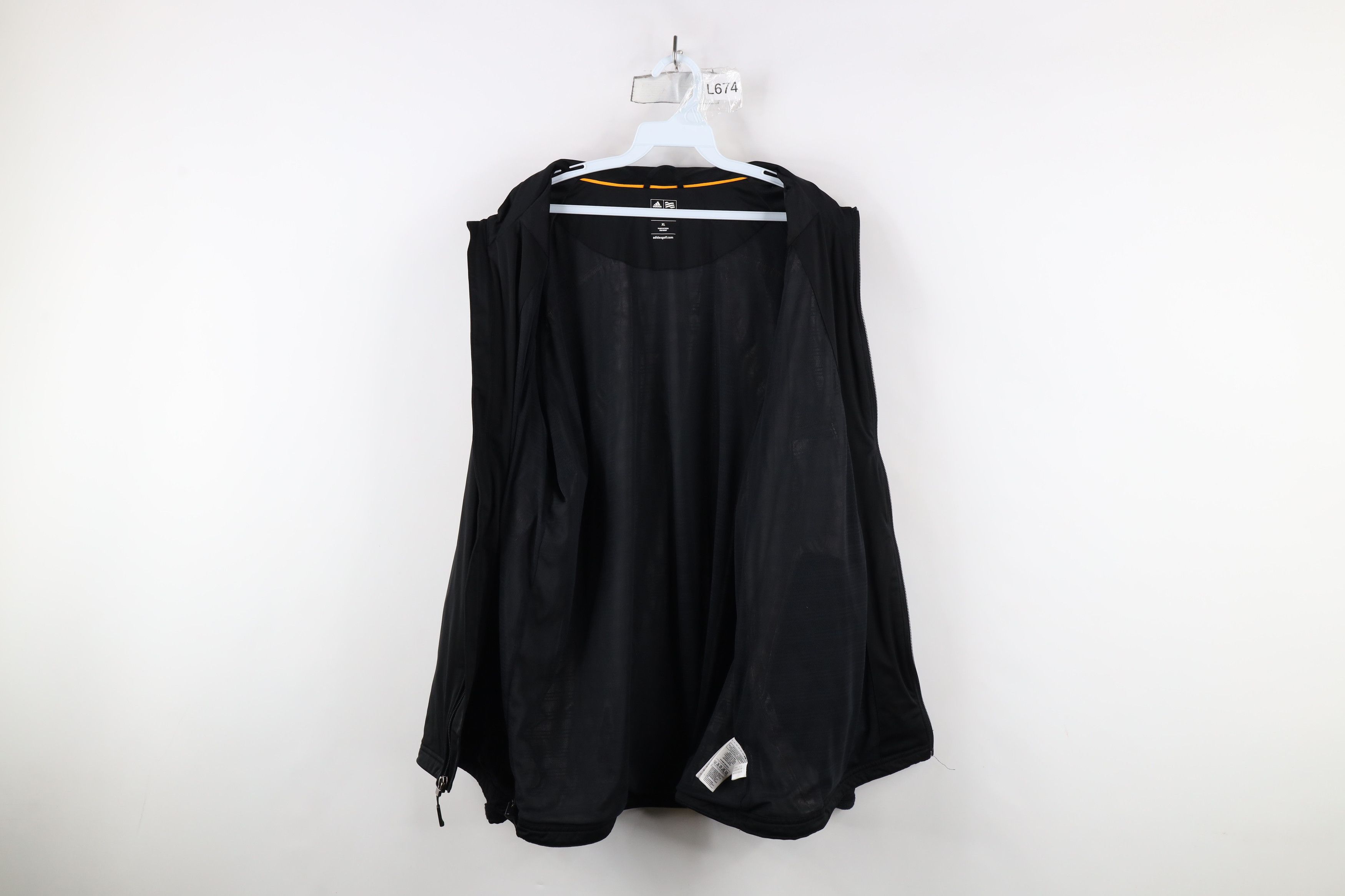 Adidas × Vintage Adidas Golf Spell Out Full Zip Golfing Rain Jacket Black Size US XL / EU 56 / 4 - 9 Thumbnail
