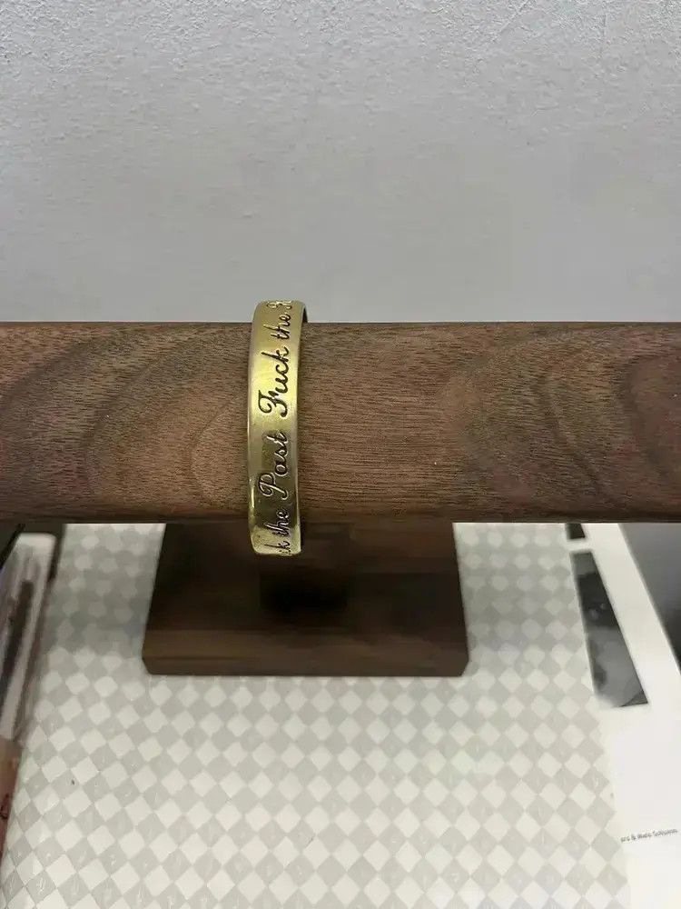 Undercover fuck the past fuck the future silver bracelet