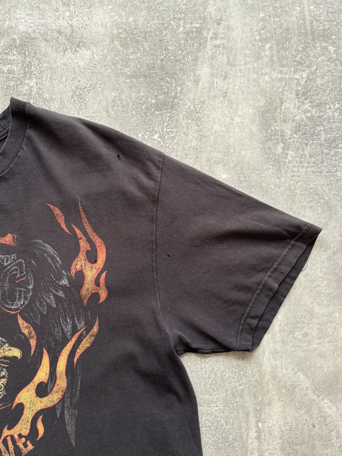 Harley Davidson 🔥Vintage Harley Davidson Fire Trashed T-shirt Size US XL / EU 56 / 4 - 6 Thumbnail
